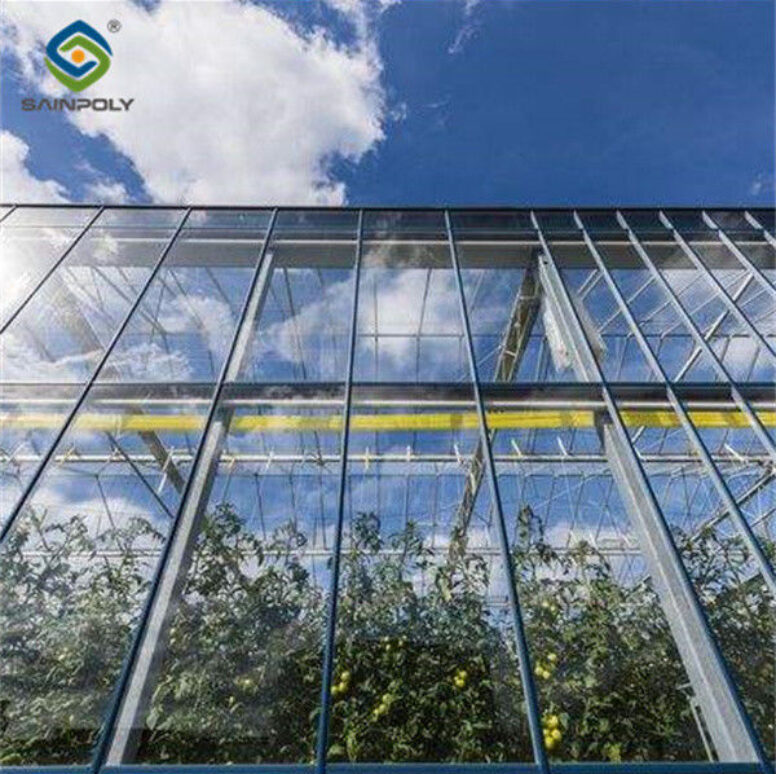Adjustable Shading Net Venlo Greenhouse Multi Span Glass Green House
