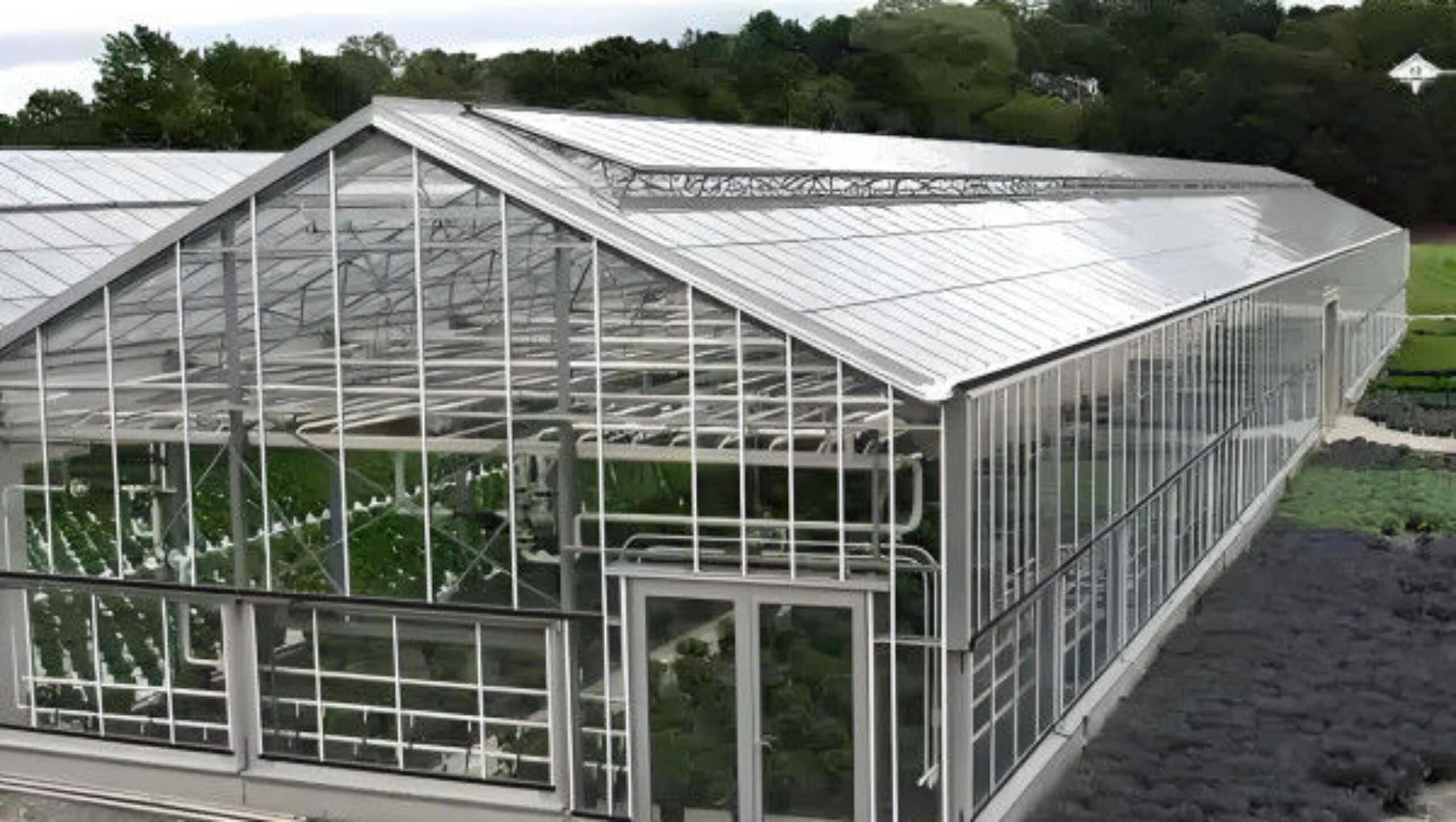 Adjustable Shading Net Venlo Greenhouse Multi Span Glass Green House