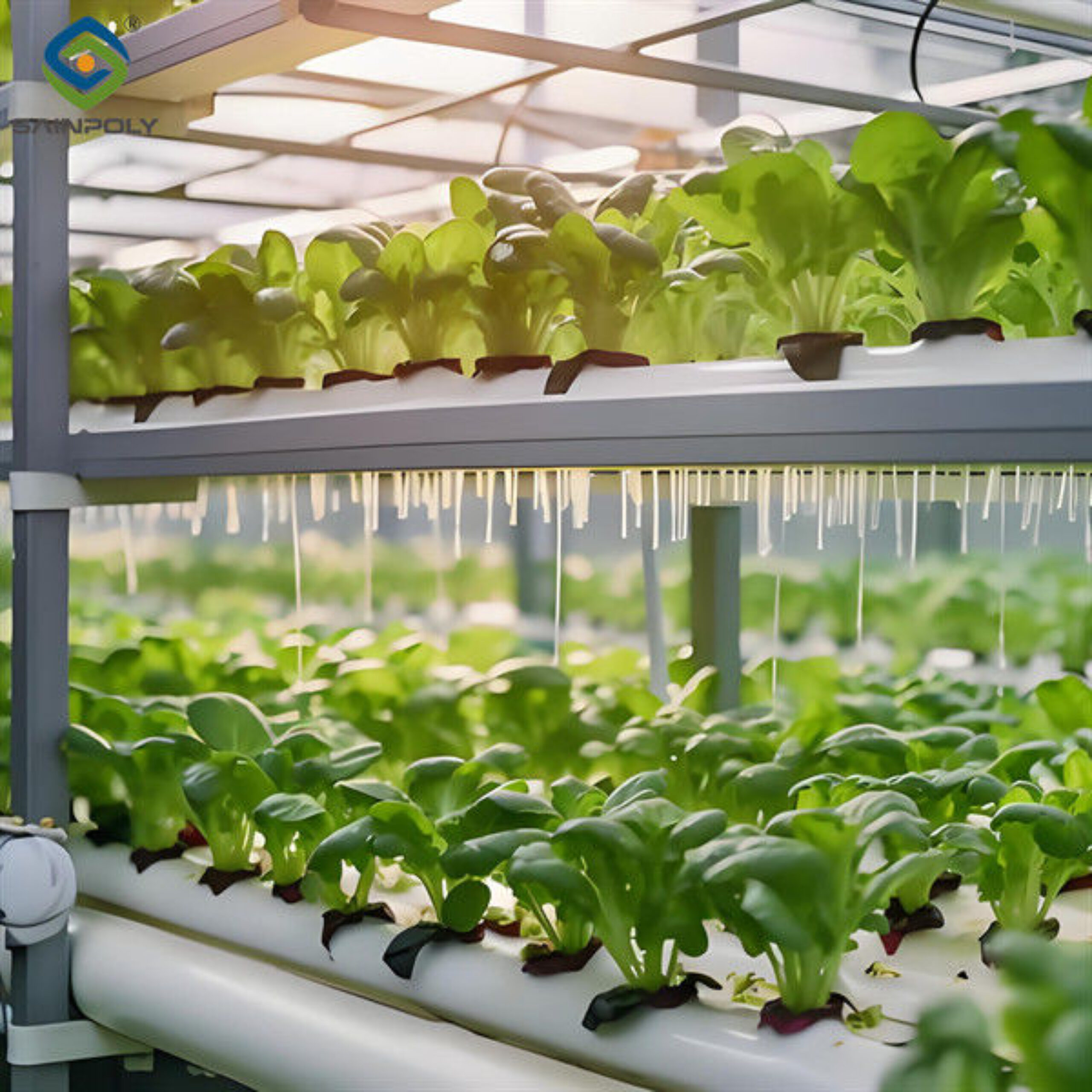Agricultural NFT Vertical Growing Greenhouse Soilless Greenhouse Multi Span
