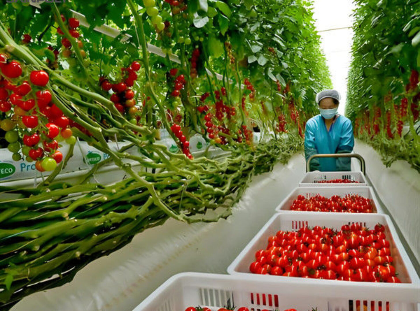 Agriculture Multi Span Greenhouse For Tomato Plants And Cucumber Growing