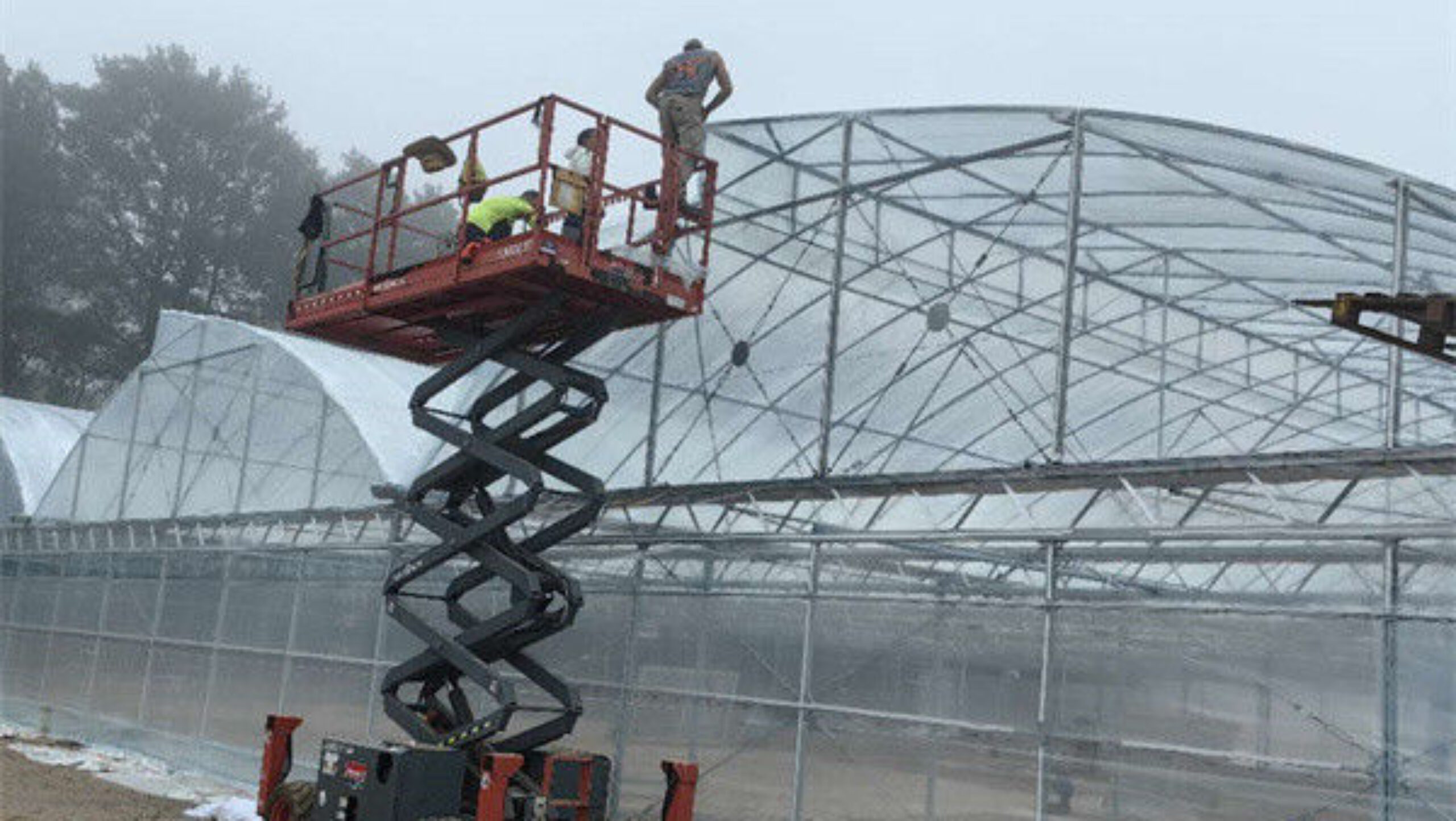Commercial Size Greenhouse Multispan Greenhouse UV Protection