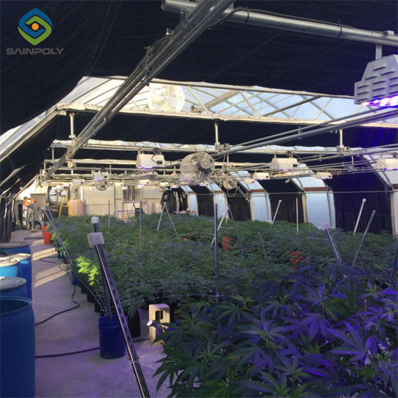 Customized Size Light Deprivation Blackout Greenhouse Include Irrigation System