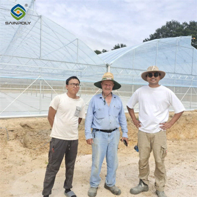 Double Po Film Gothic High Tunnel Greenhouse High Strength Anticorrosive