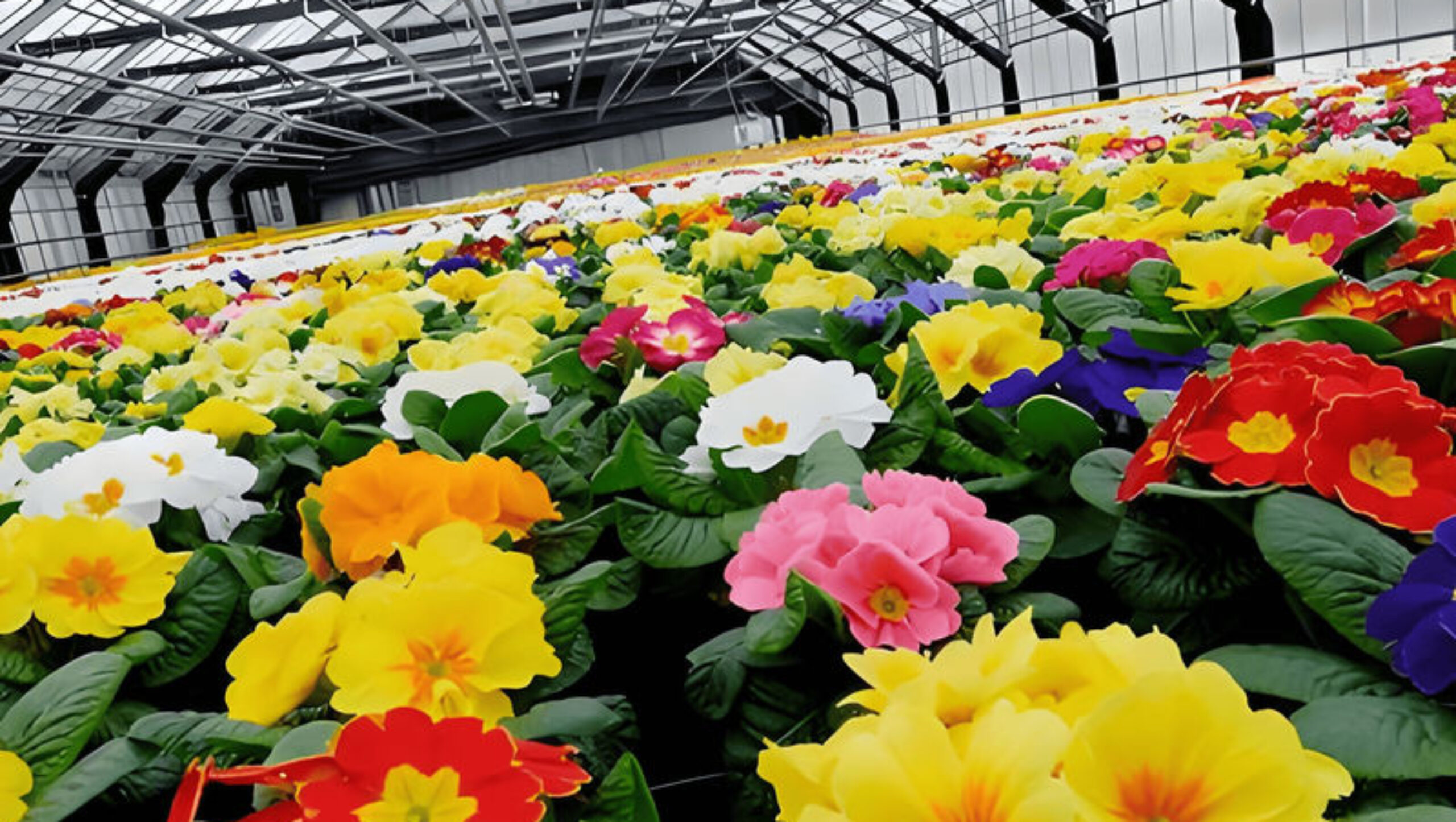 Easy Assembly Glass Type Flower Greenhouses With Hydroponic Growing System