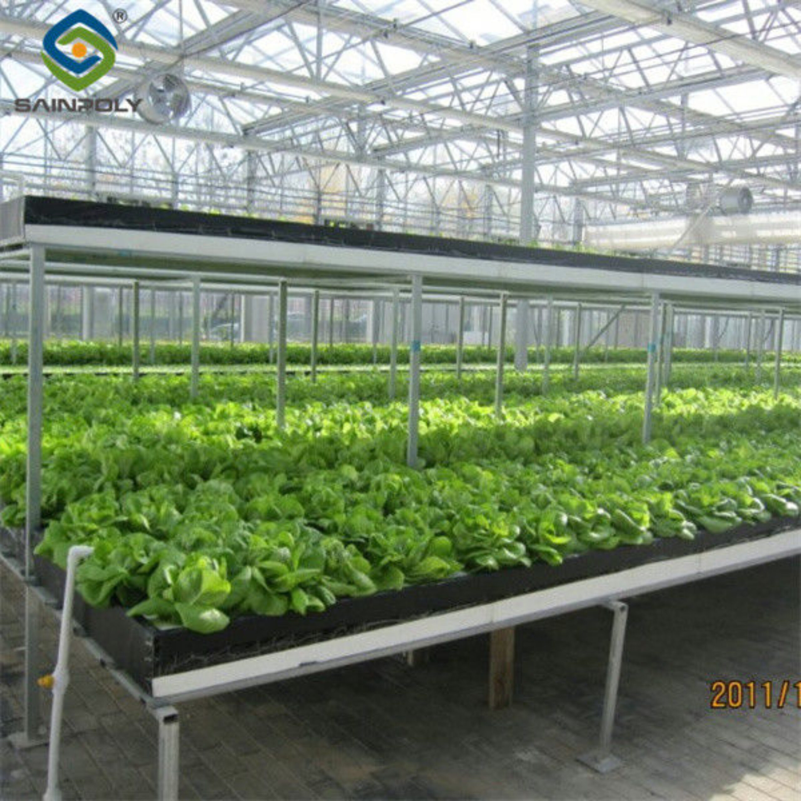 Easy Installation Customized Agricultural Greenhouses With LED Lighting