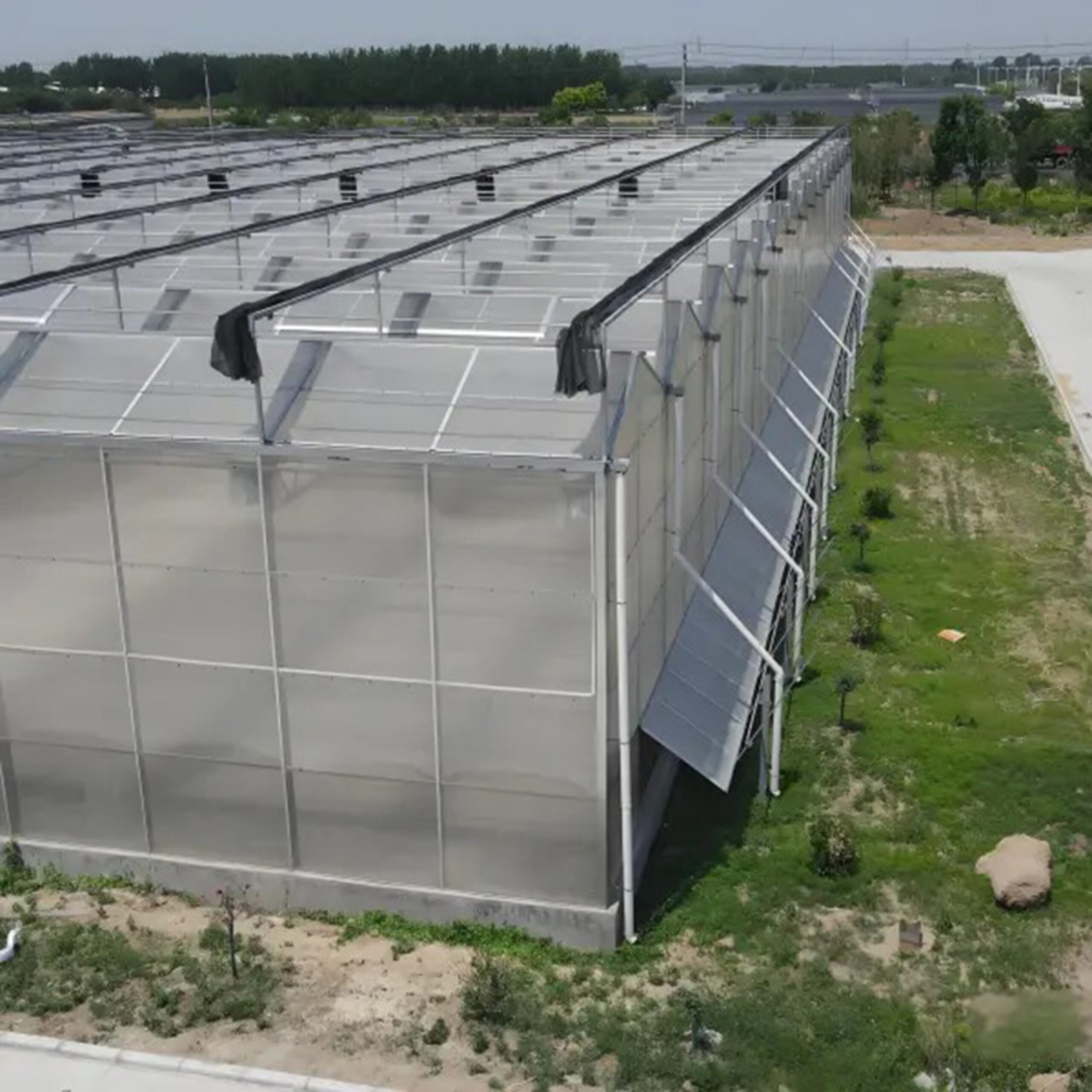 Factory manufacturing of commercial polycarbonate greenhouses for vegetable cultivation