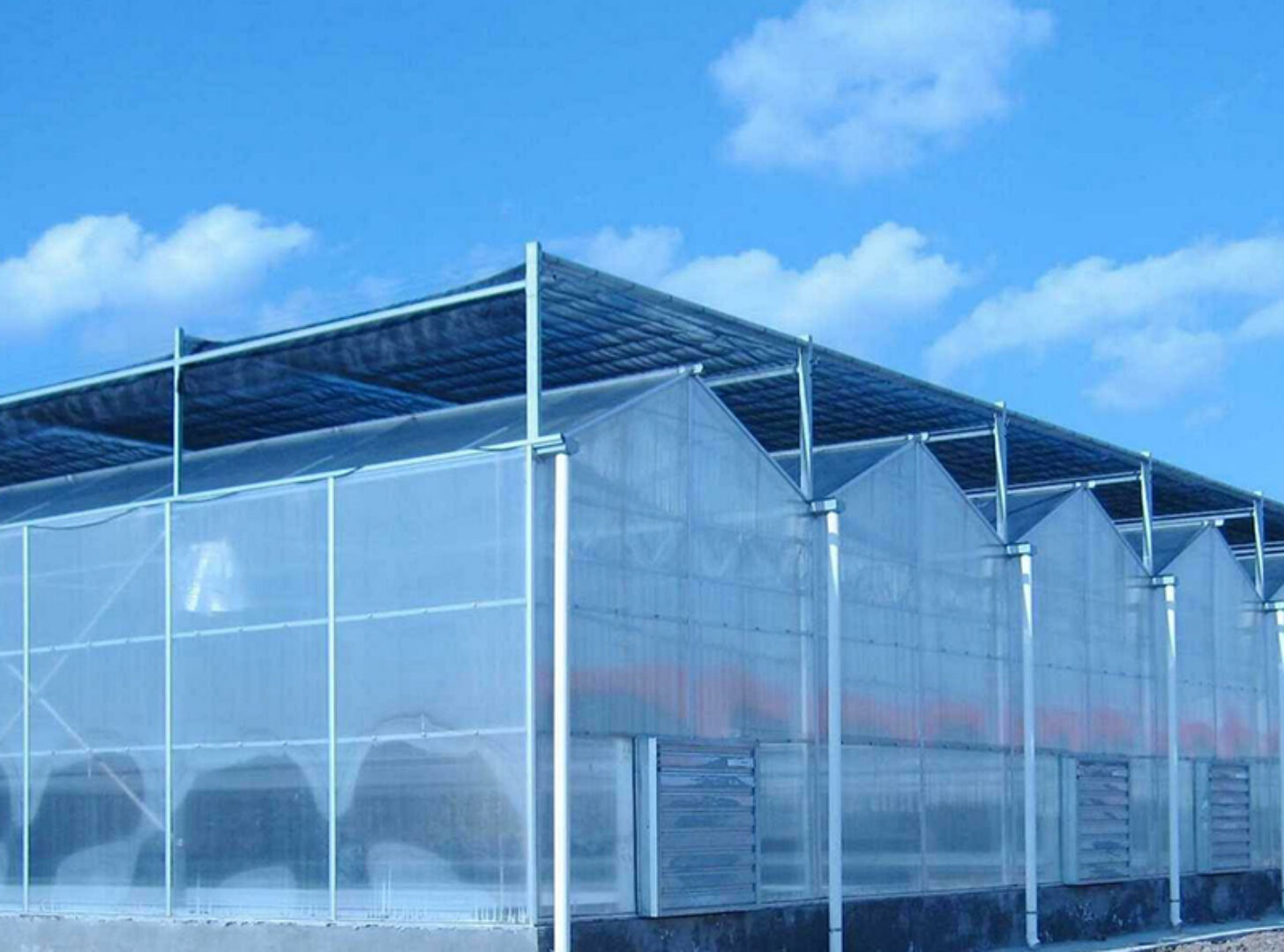 Factory manufacturing of commercial polycarbonate greenhouses for vegetable cultivation