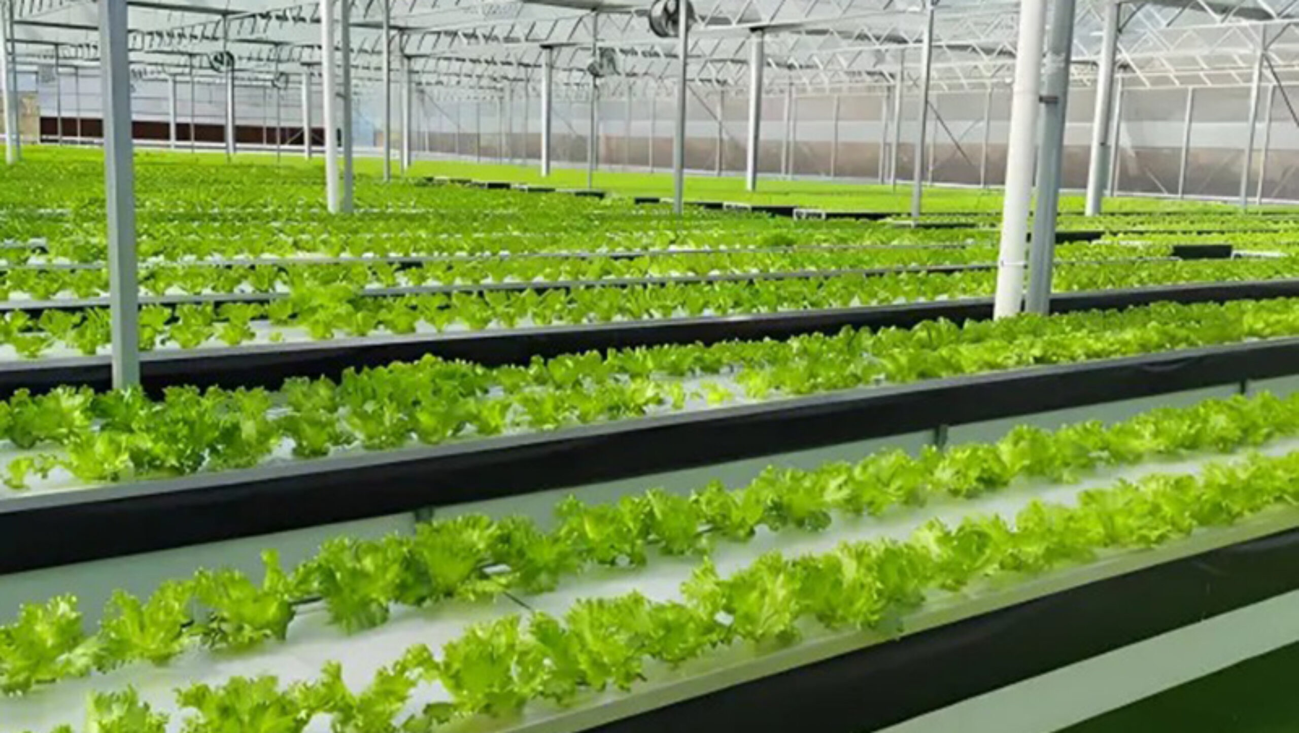 flat hydroponic greenhouse is used for the commercial annual planting of crops, with a built-in circular