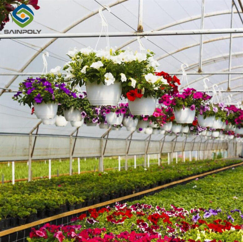 Flower Farm Greenhouse With Galvanized Steel Space Grid Frame Automated Electric Systems