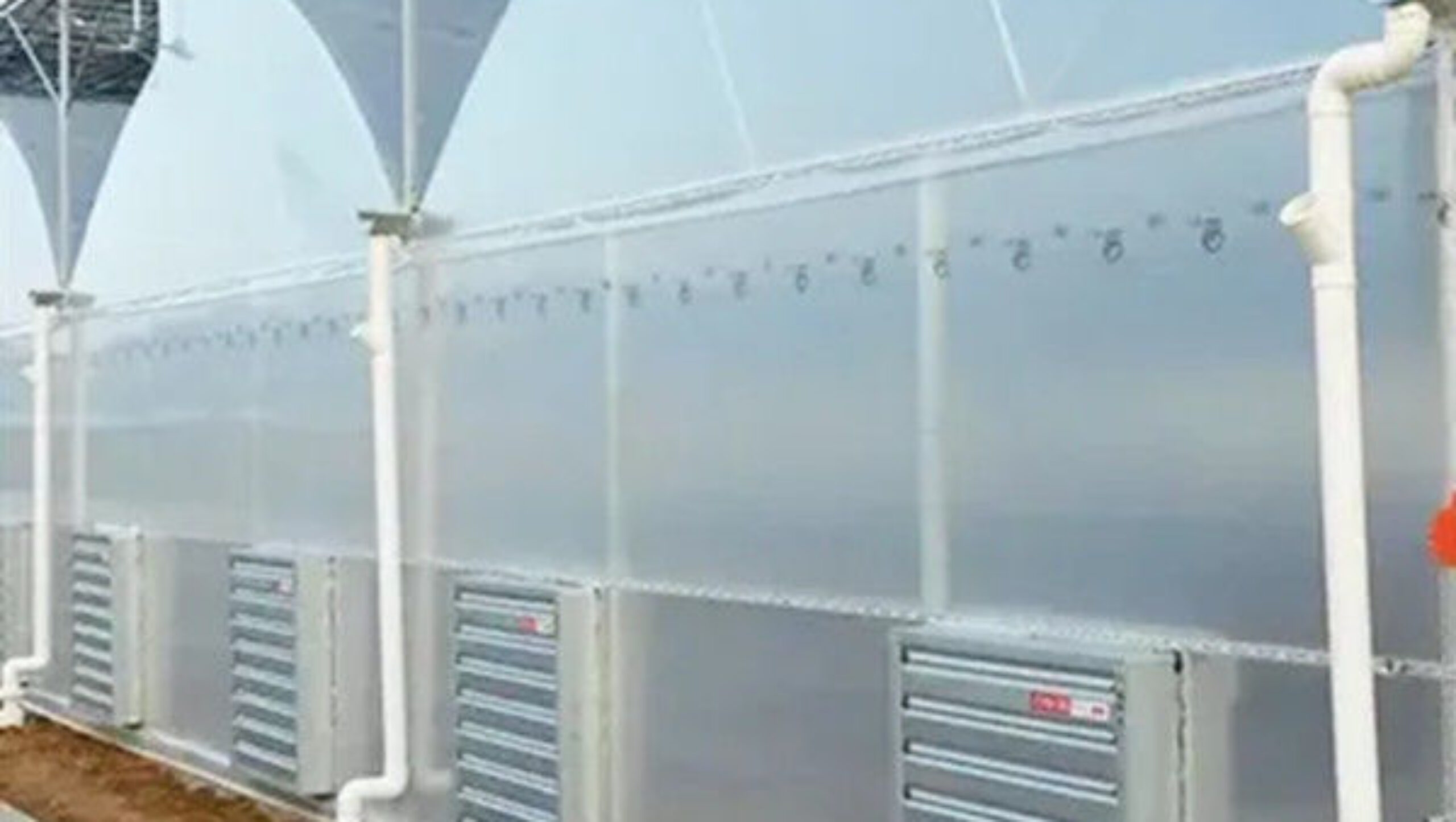 Galvanized Steel Gothic Shaped Greenhouse Snow Resistance With Ventilation System