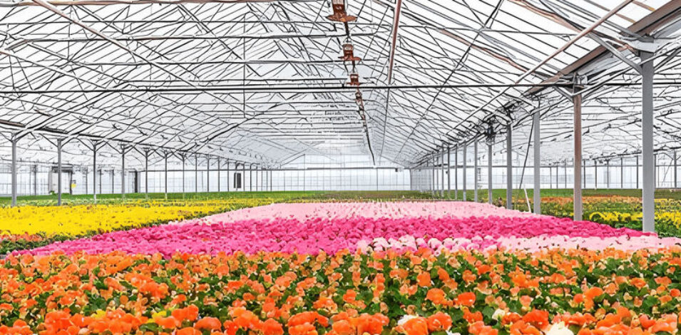Glass Film Polycarbonate Greenhouse Flower Greenhouse With Intelligent Systems