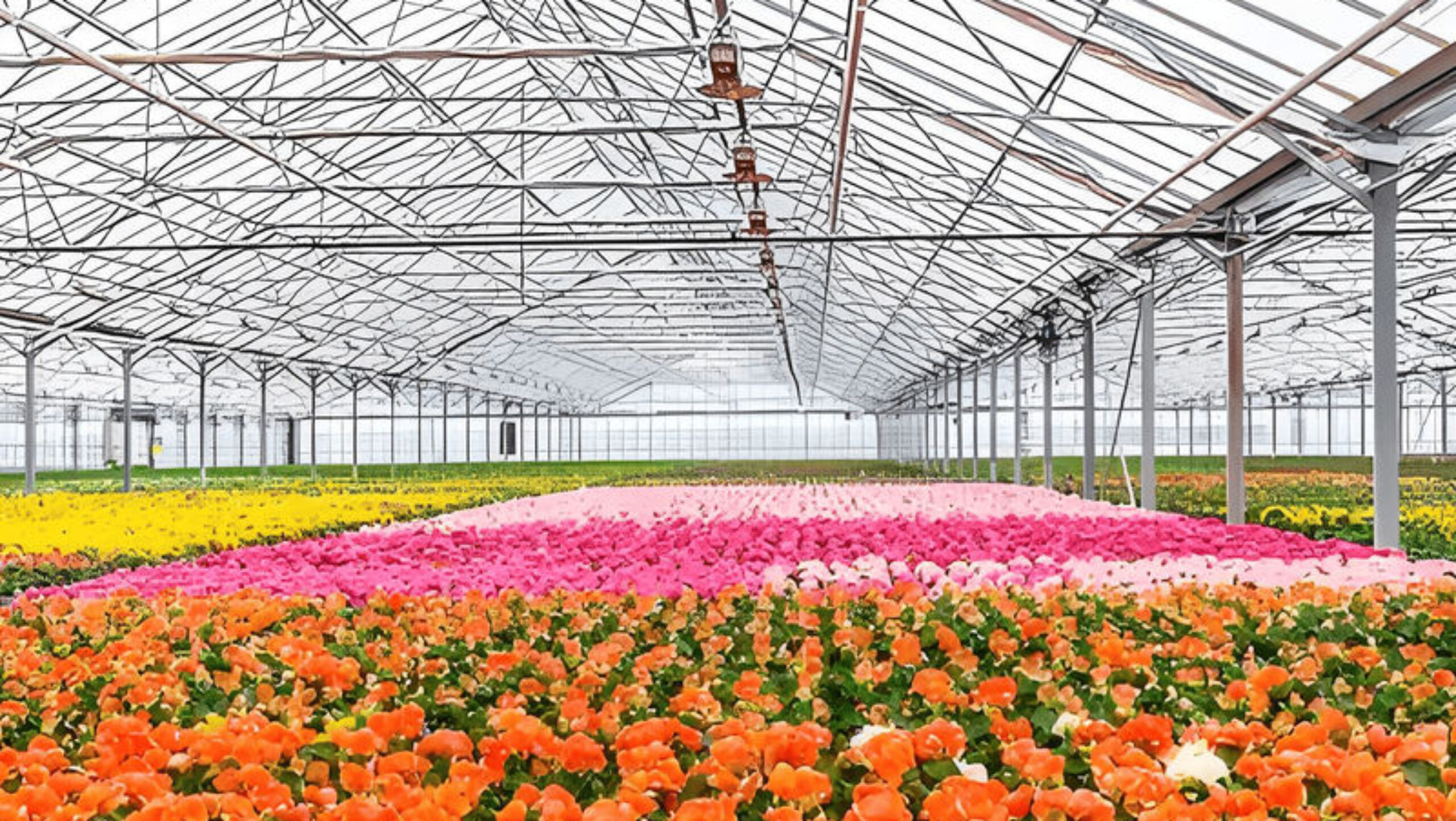 Glass Film Polycarbonate Greenhouse Flower Greenhouse With Intelligent Systems