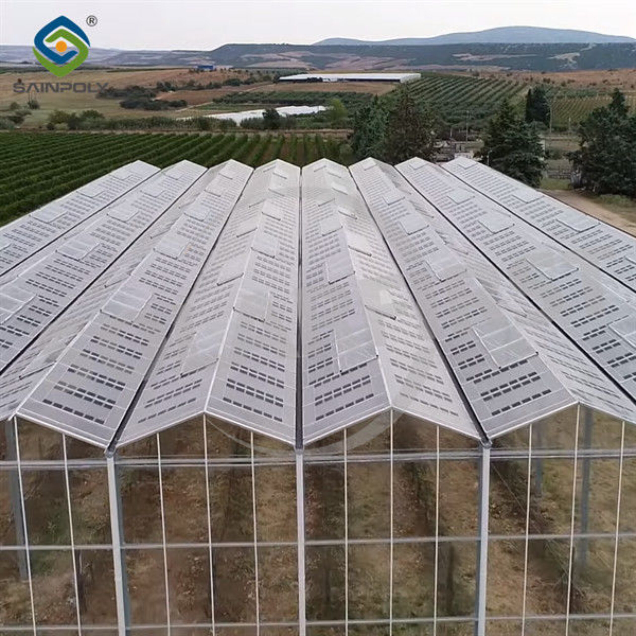 Good Insulation Multi Span Photovoltaic Greenhouse For Saving Power