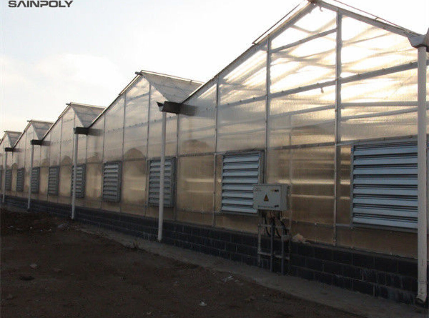 Good Insulation Multi Span Photovoltaic Greenhouse For Saving Power