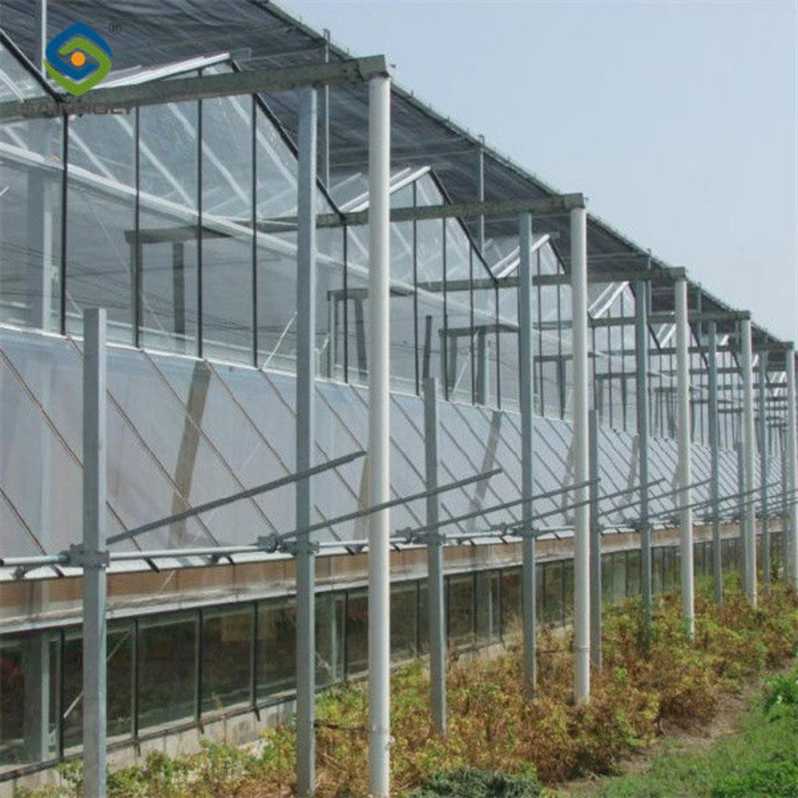 High Strength Agricultural Glass Greenhouse Venlo Type Easy Installation