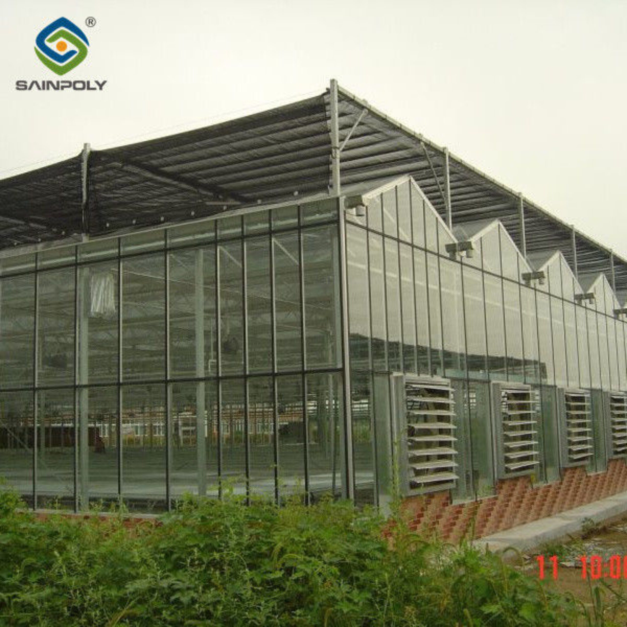 High Strength Agricultural Glass Greenhouse Venlo Type Easy Installation