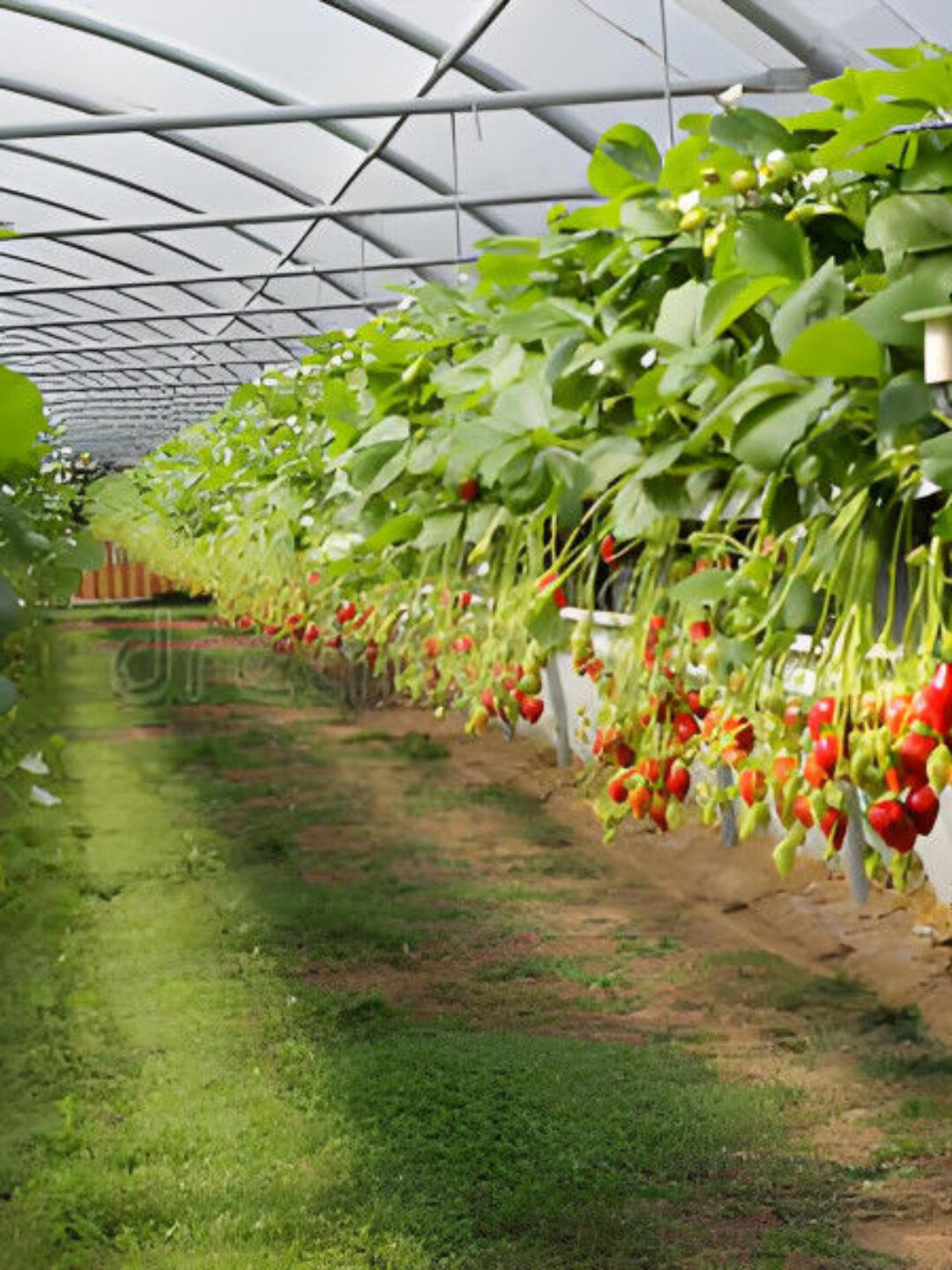 Hydroponic Strawberry Greenhouse With Planting Systems Easily Assembled