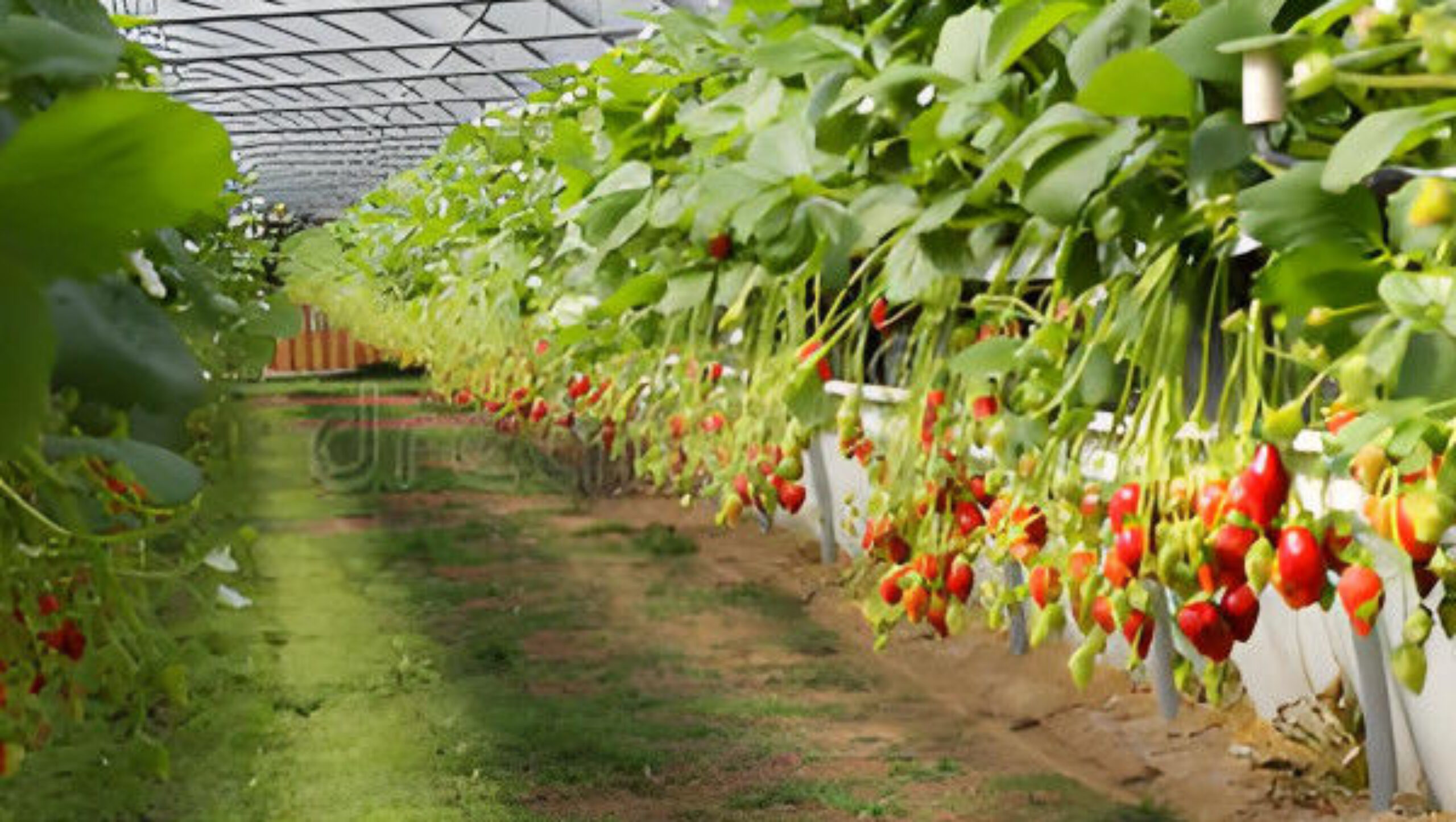 Hydroponic Strawberry Greenhouse With Planting Systems Easily Assembled
