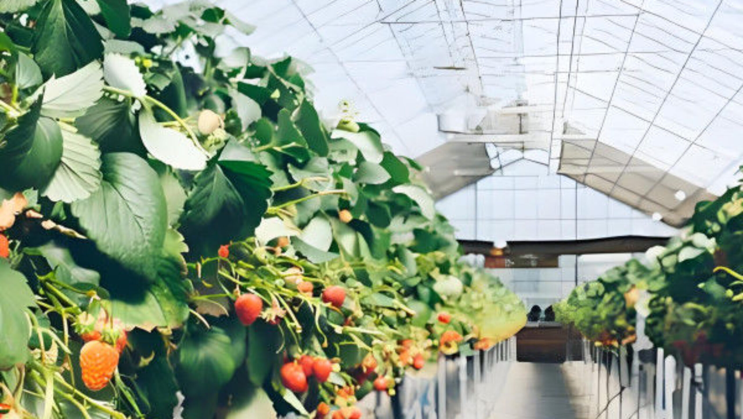 Hydroponic Strawberry Greenhouse With Planting Systems Easily Assembled