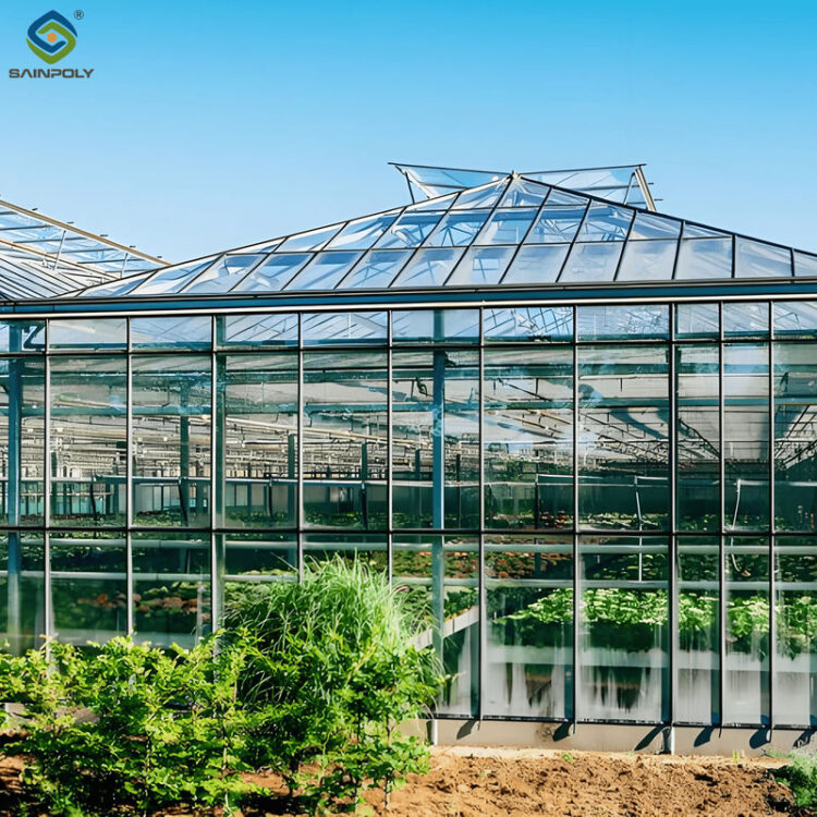 Intelligent Smart Flower Greenhouses With Hydroponic System Rolling Bench Planting Bags