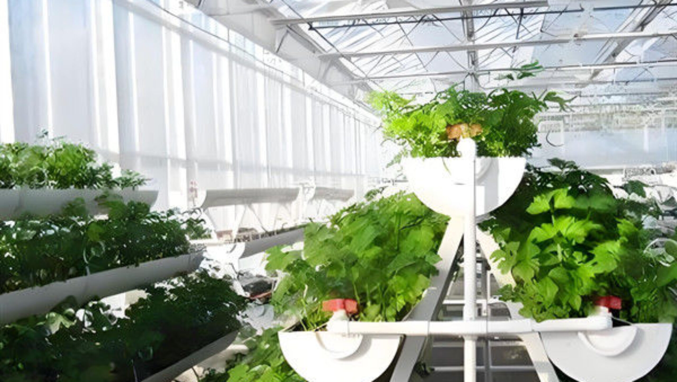 Large Size Hydroponic Farming Greenhouse For Vegetable Fruits Growth