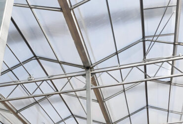 Large Size Multispan Glass Covering Smart Greenhouse Stable Structure