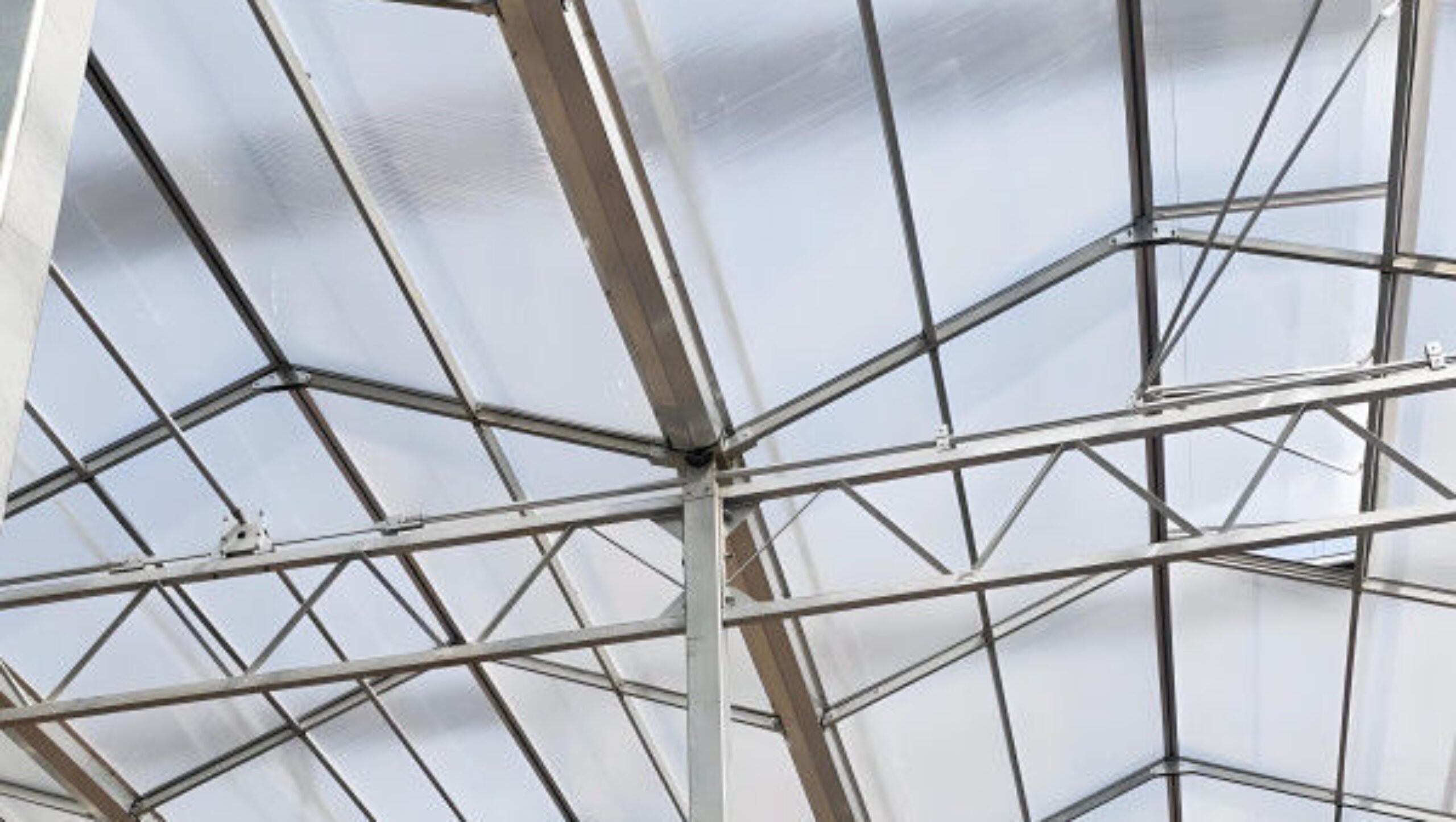 Large Size Multispan Glass Covering Smart Greenhouse Stable Structure