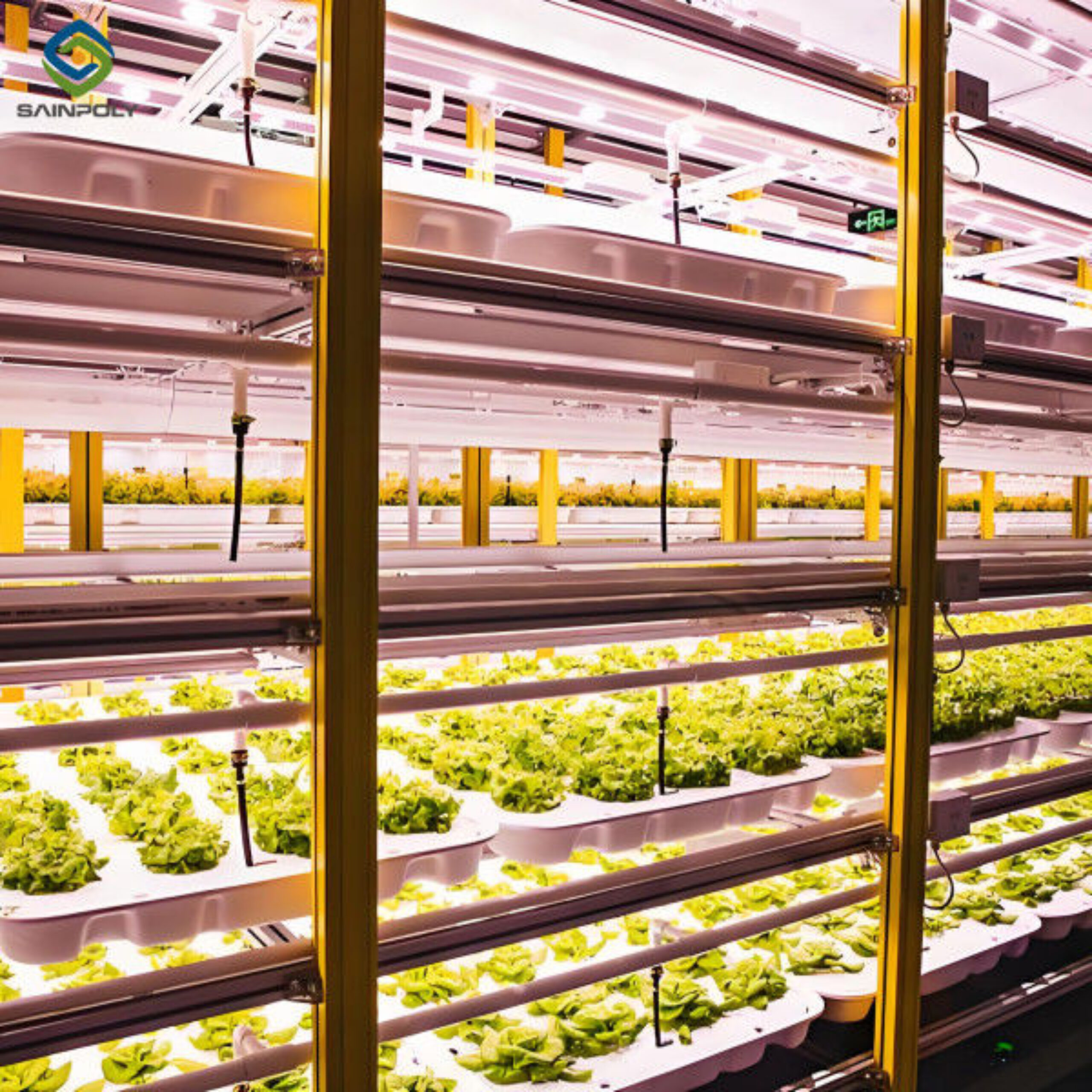 Lettuce Vegetable Growing Smart Greenhouse Farming Greenhouse With Steel Frame