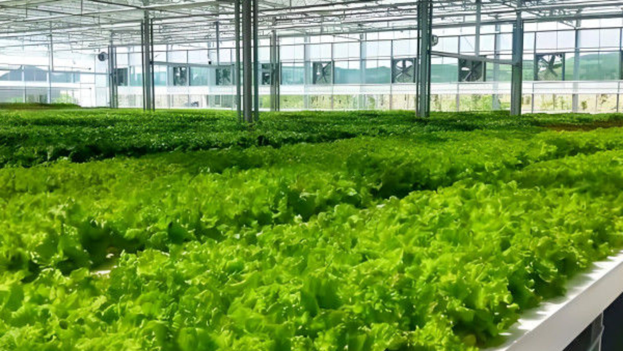 Lettuce Vegetable Growing Smart Greenhouse Farming Greenhouse With Steel Frame
