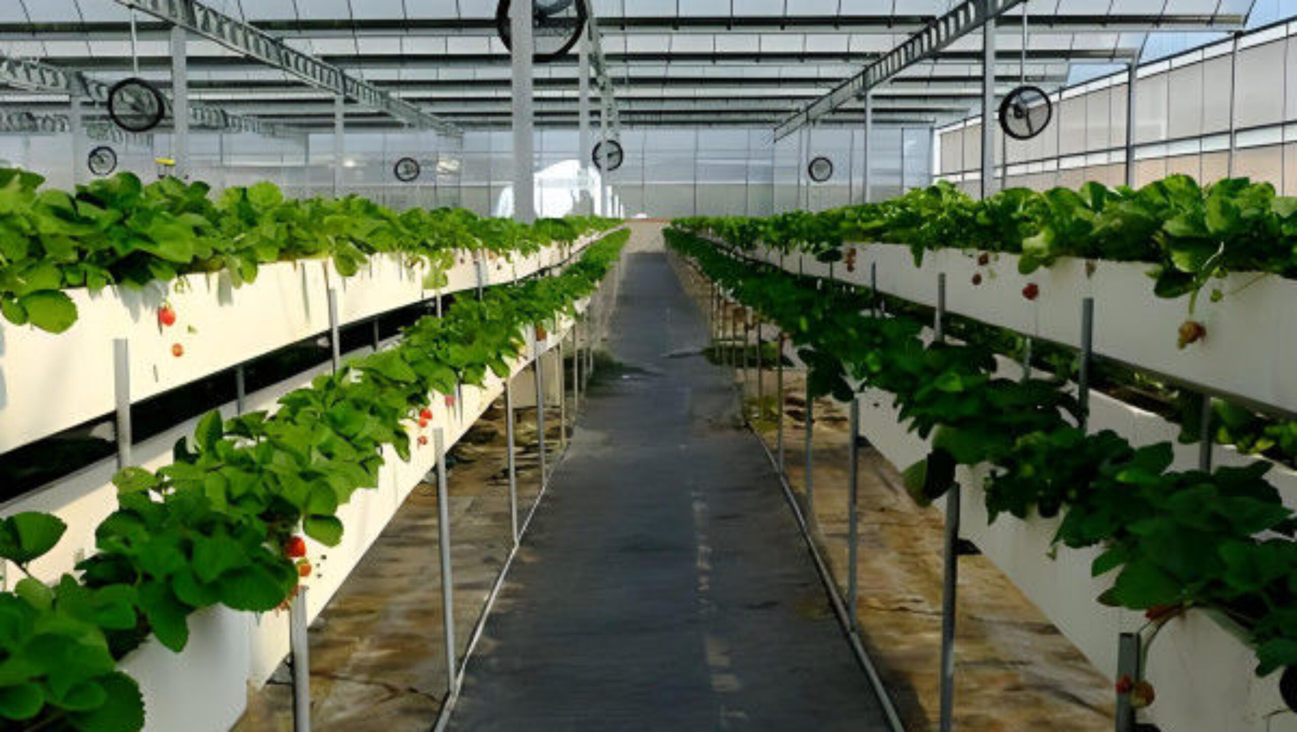 Low Energy Consumption Strawberry Plant Greenhouse Customized 1.1m Height