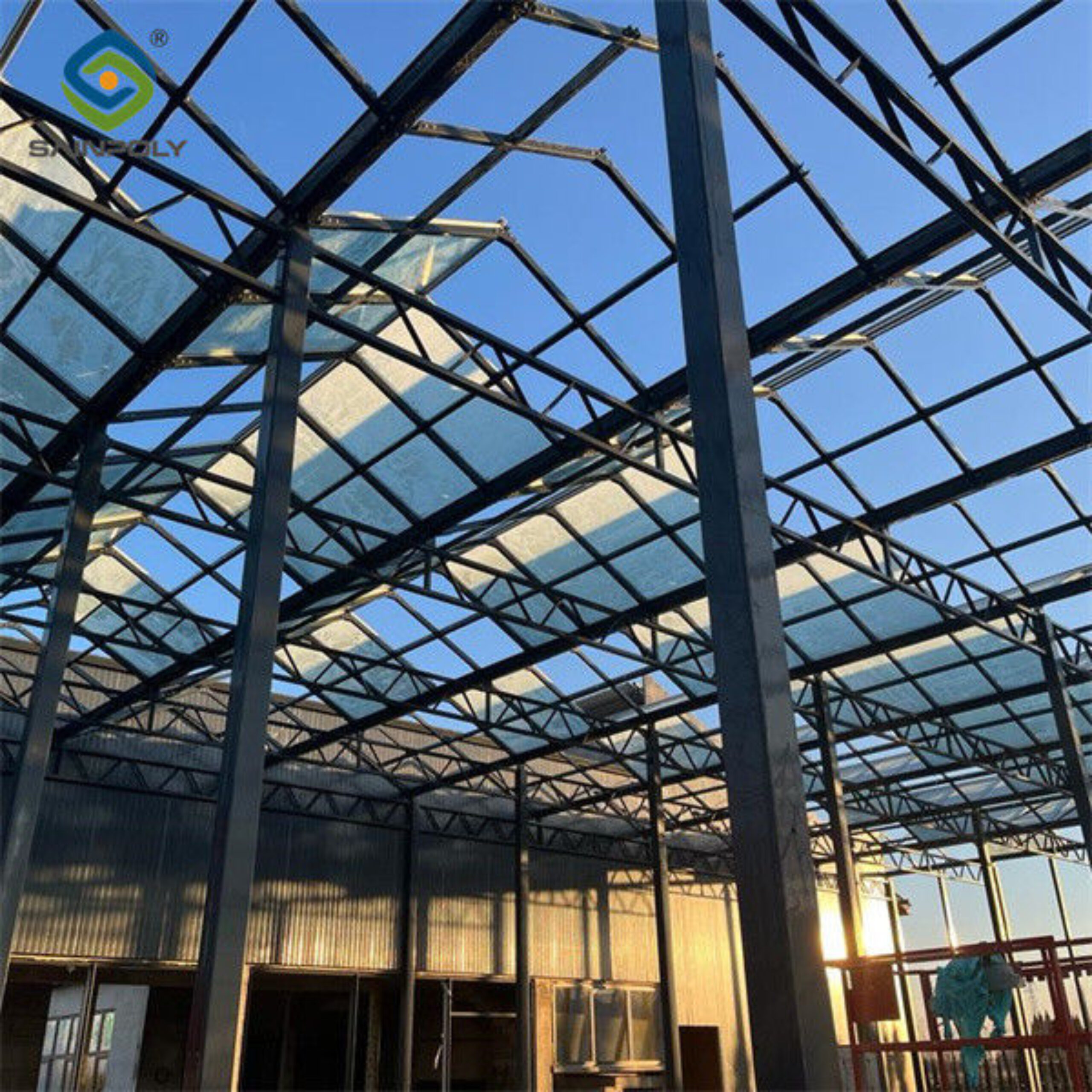 Multispan Agricultural Venlo Glass Greenhouse Good Insulation In Winter