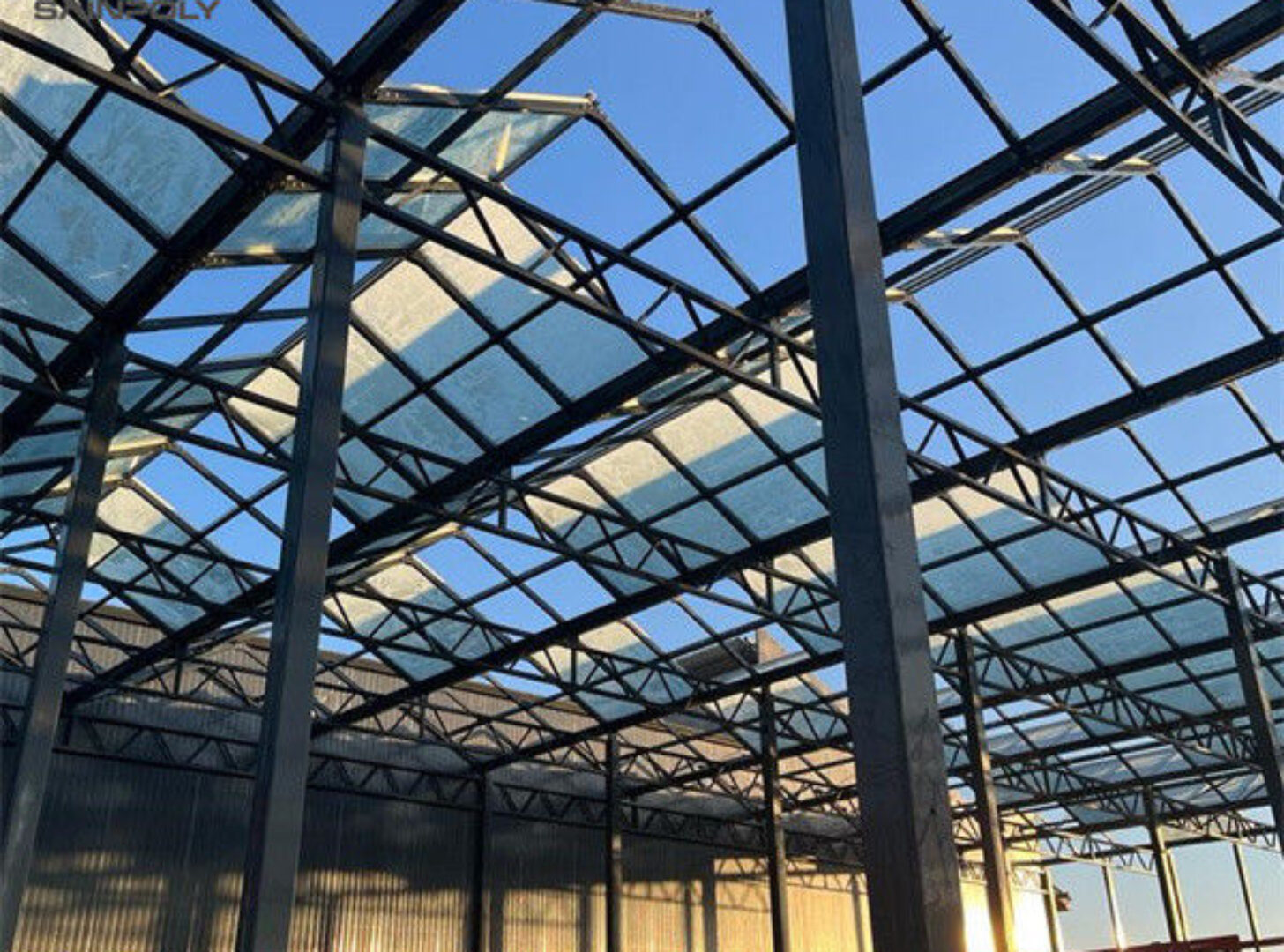 Multispan Agricultural Venlo Glass Greenhouse Good Insulation In Winter