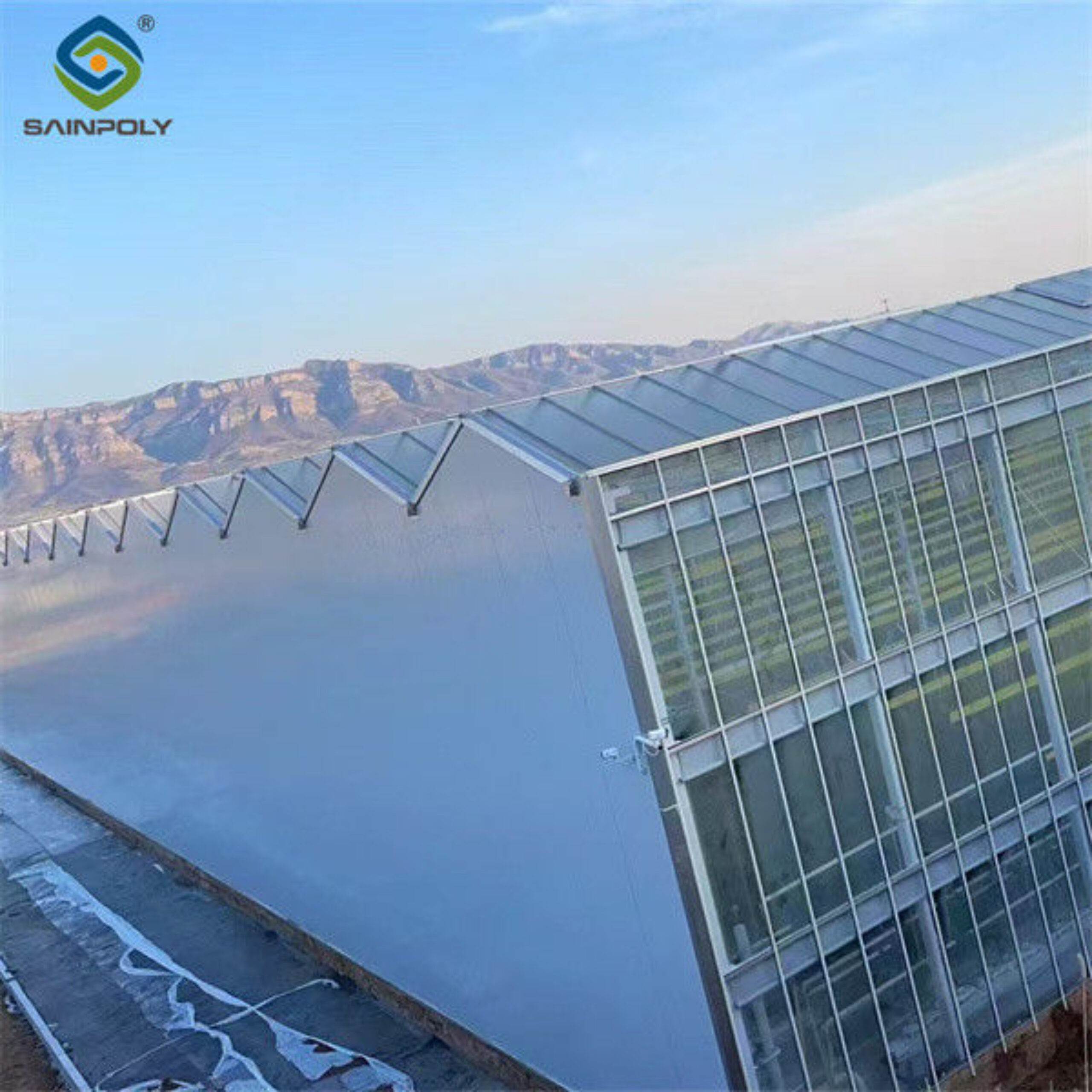 PC Sheet Venlo Type Greenhouse Large Commercial Polycarbonate Greenhouse Energy Saving