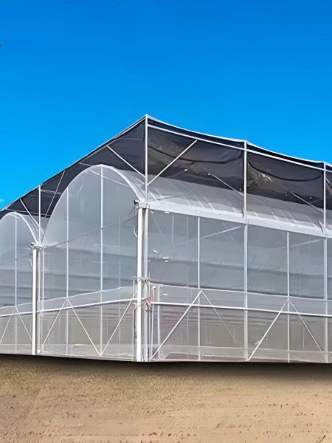 Practical Large Industrial Sized Greenhouse 30-100m Length Stable Structure