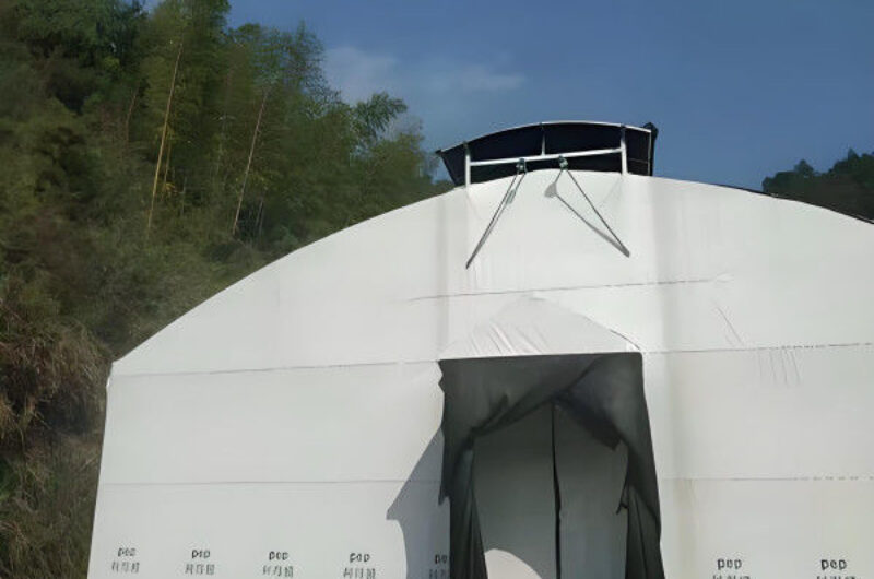 Single Layer Plastic Blackout Greenhouse Mushroom Farming Greenhouse Good Ventilation