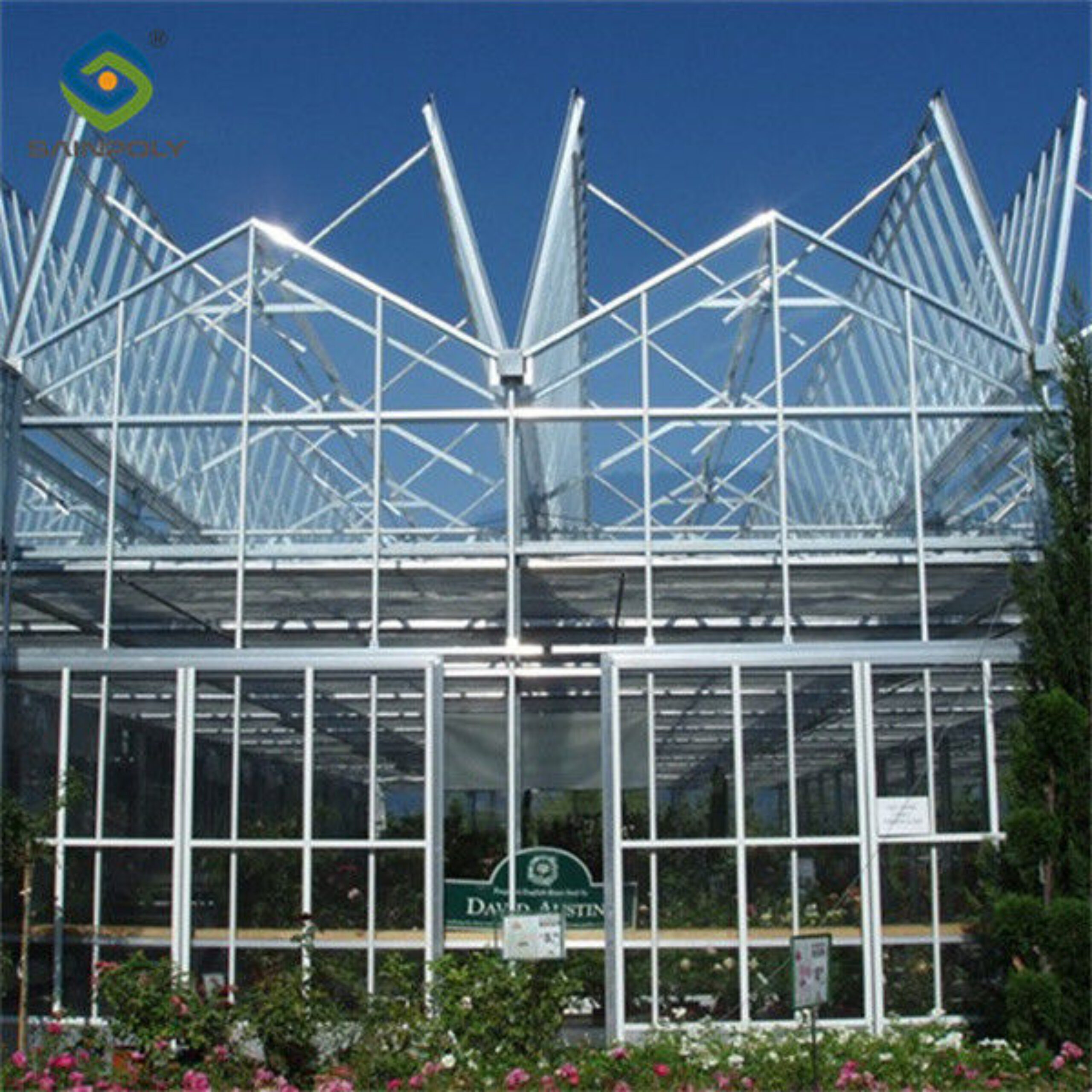 Smart Multi Span Venlo Glass Greenhouse Solar Photovoltaic Greenhouses Fruit Planting