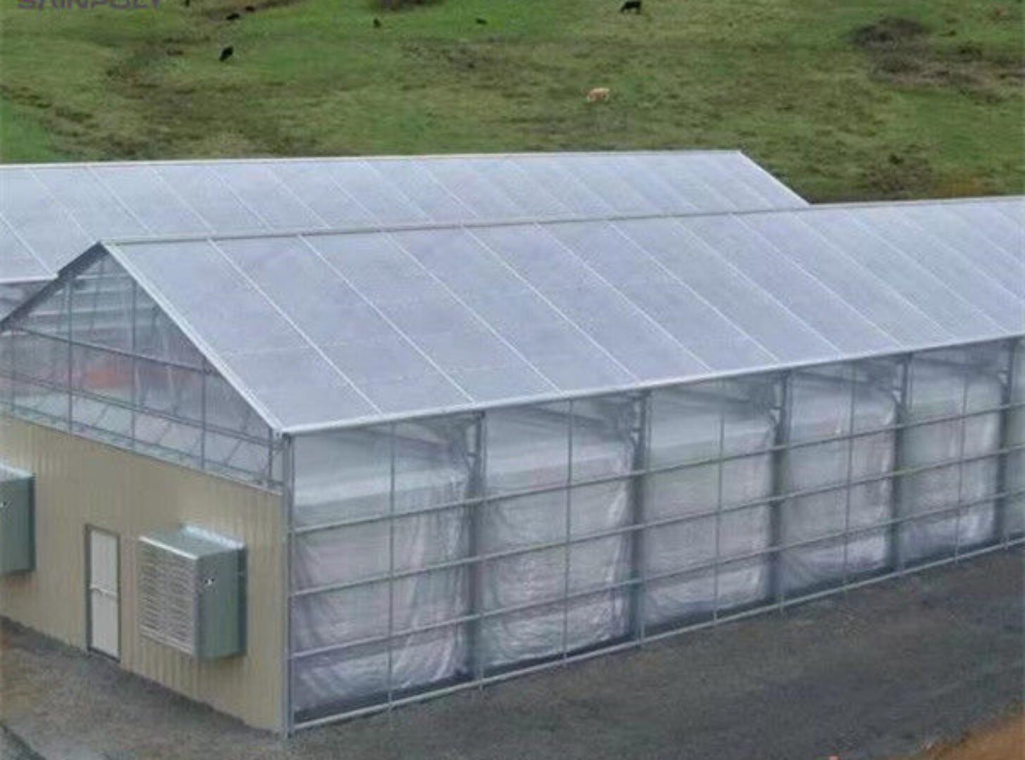 Snow Resistance Polycarbonate Film Greenhouse 100% Darkness Easy To Install
