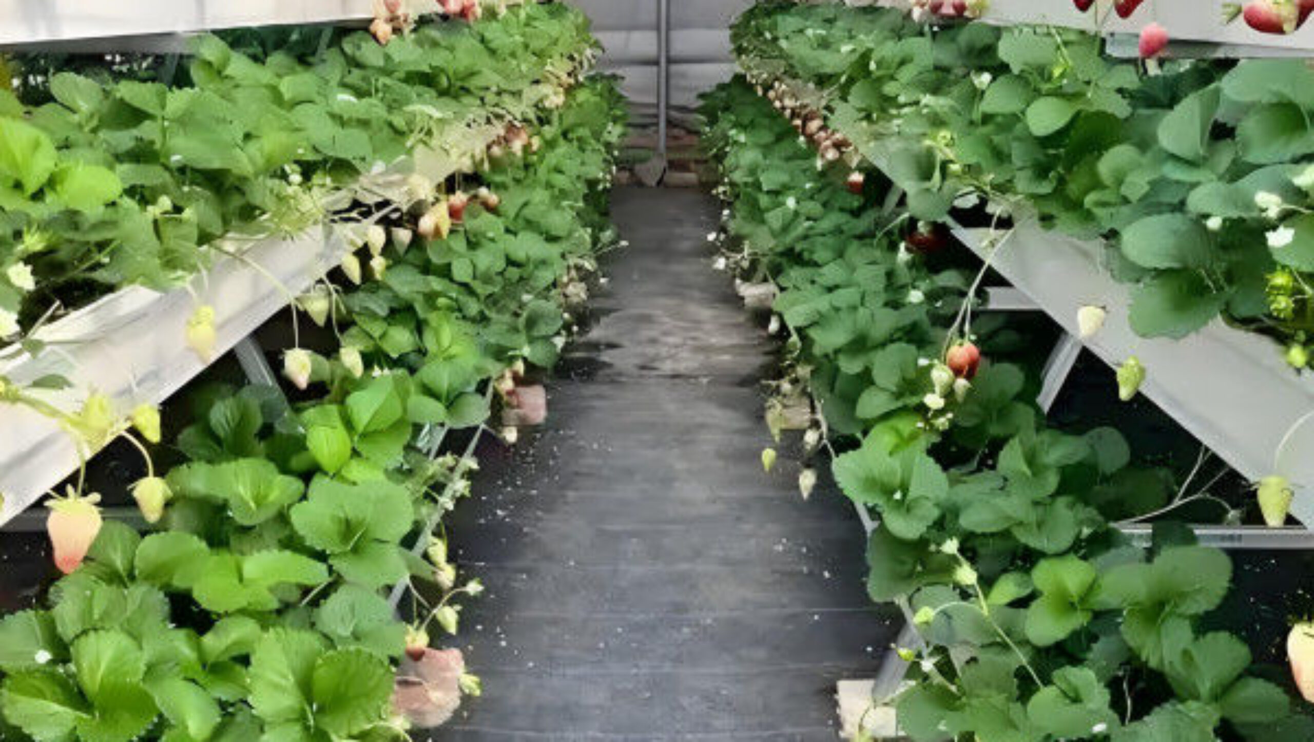 Stable Energy Saving Strawberry Greenhouses With Heating Cooling System