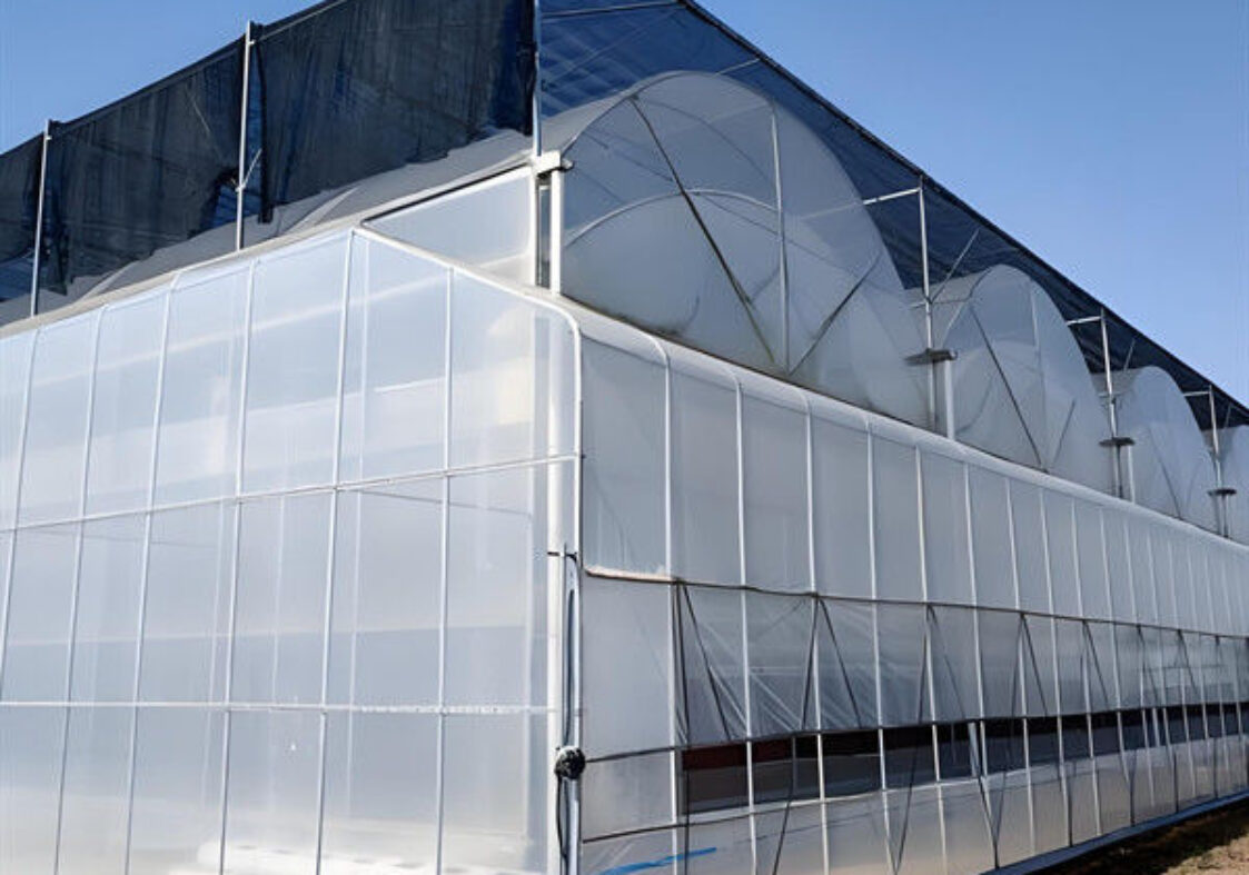 Stable Structure Agricultural Farming Greenhouse Multi Span For Plant Growing