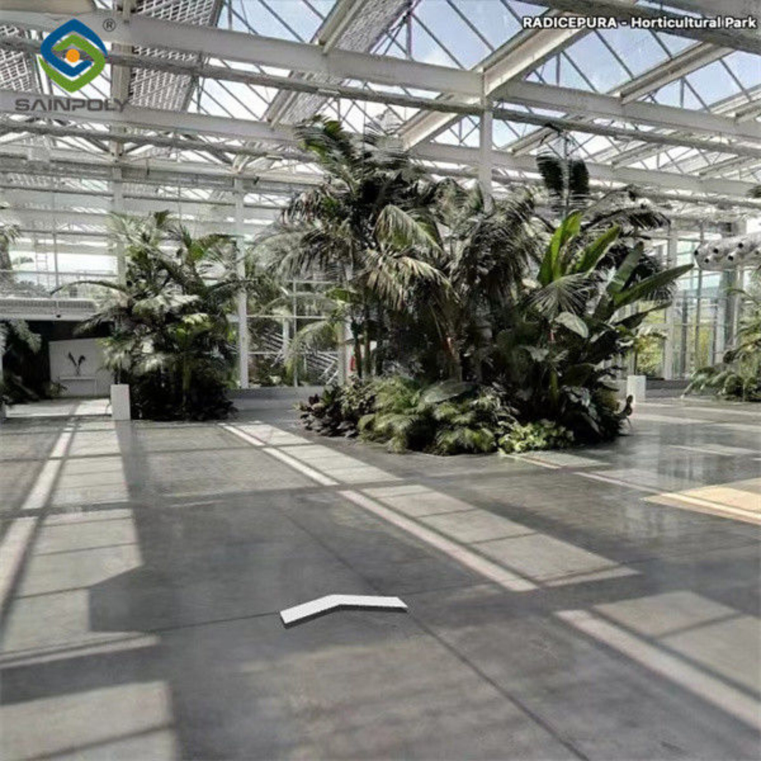 Strong Metal Frame Greenhouse Automatic Systems Solar Energy Green House