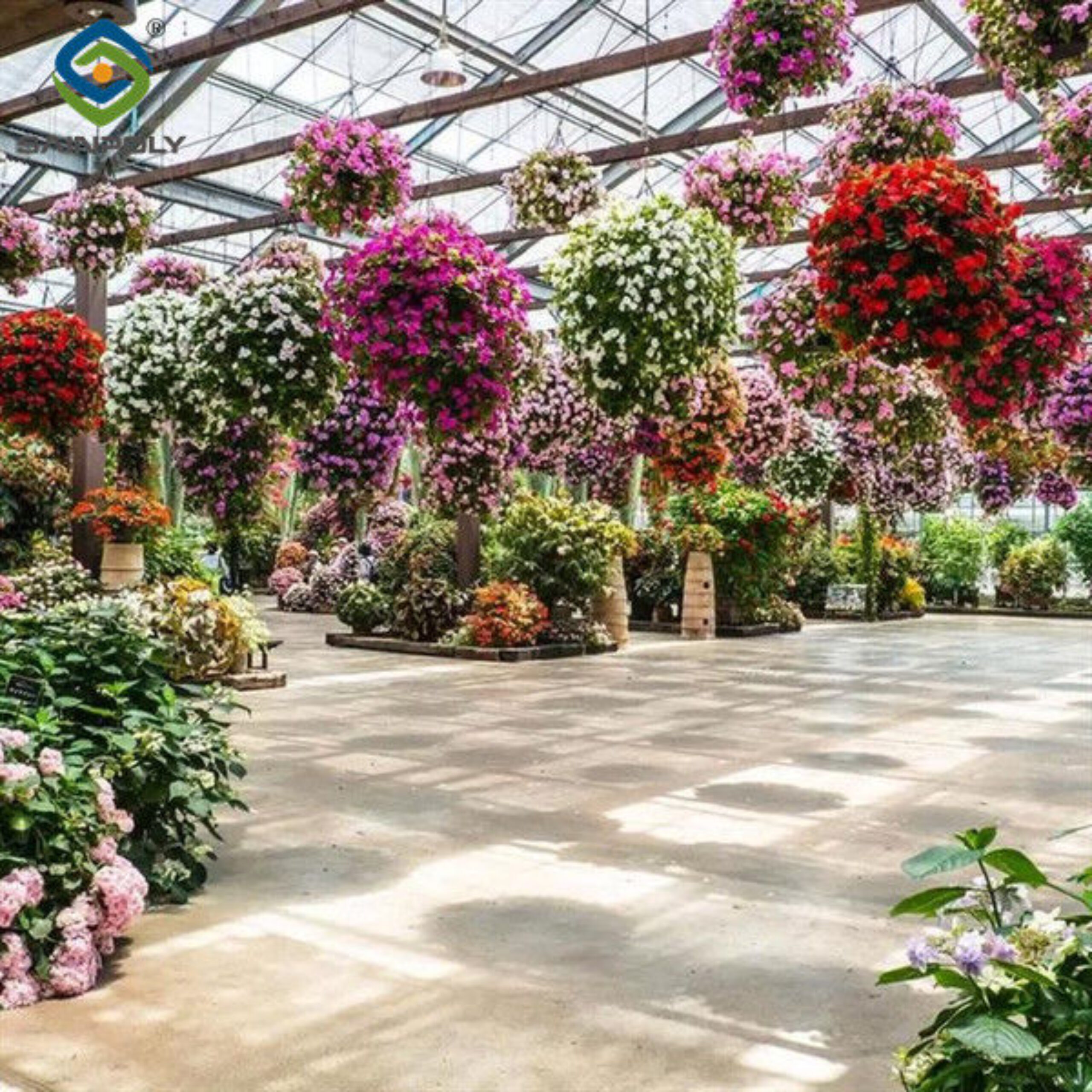 Stronger Structure Flower Greenhouse Waterproofing Weather Resistant
