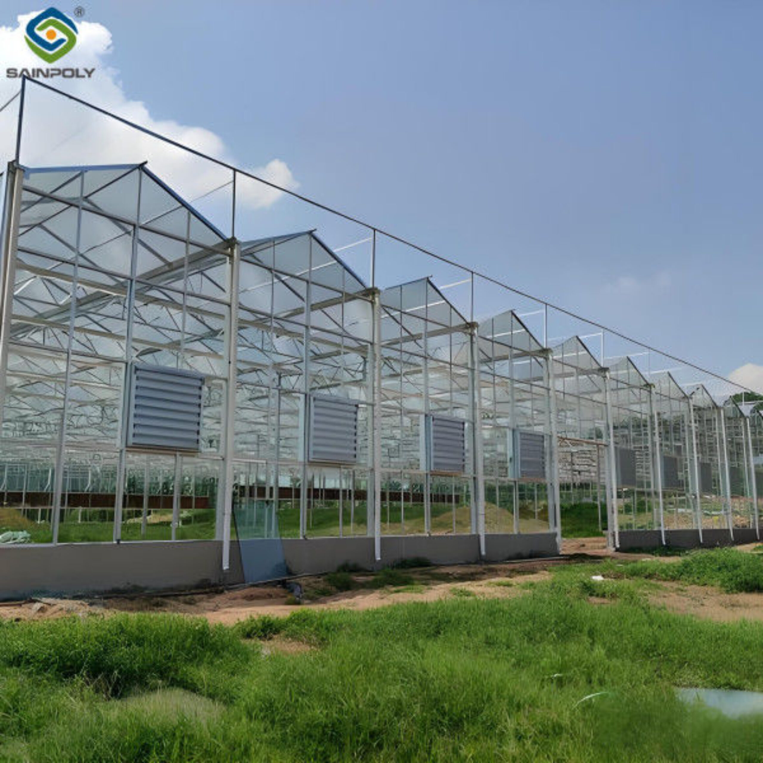 Sustainable Venlo Style Greenhouse Utilizing Energy Materials and Renewable Energy Systems Supporting