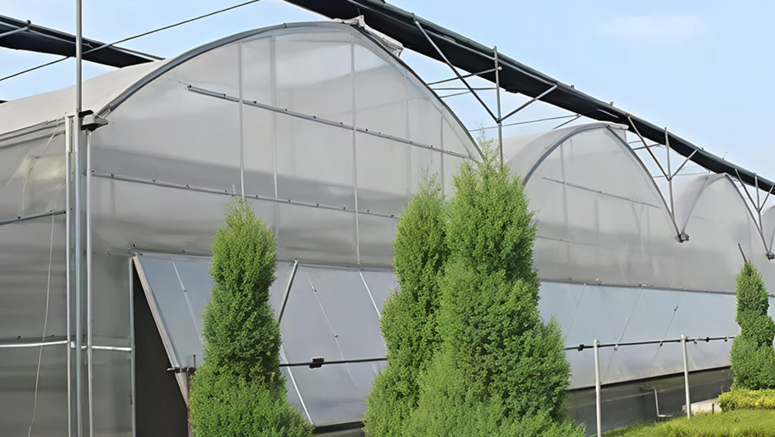 The Gothic greenhouse originally used for agricultural product cultivation in the factory is equipped