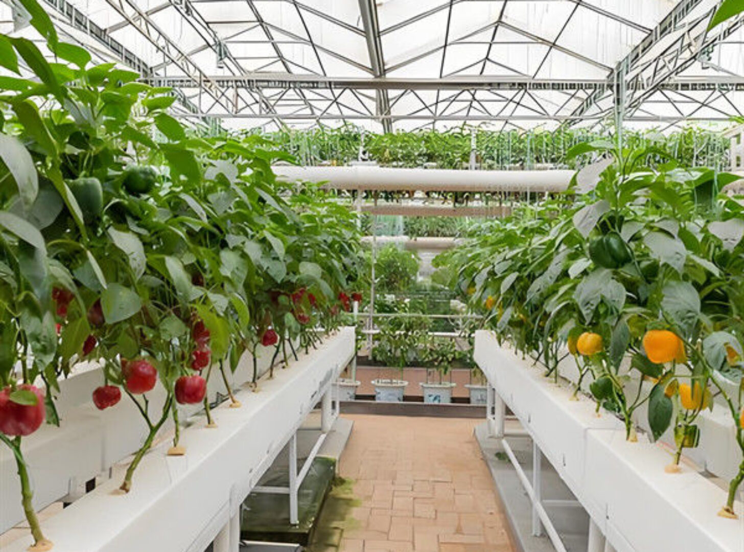 Vegetable Fruits Growing Farm Hydroponic Greenhouse Vertical / Horizontal NFT