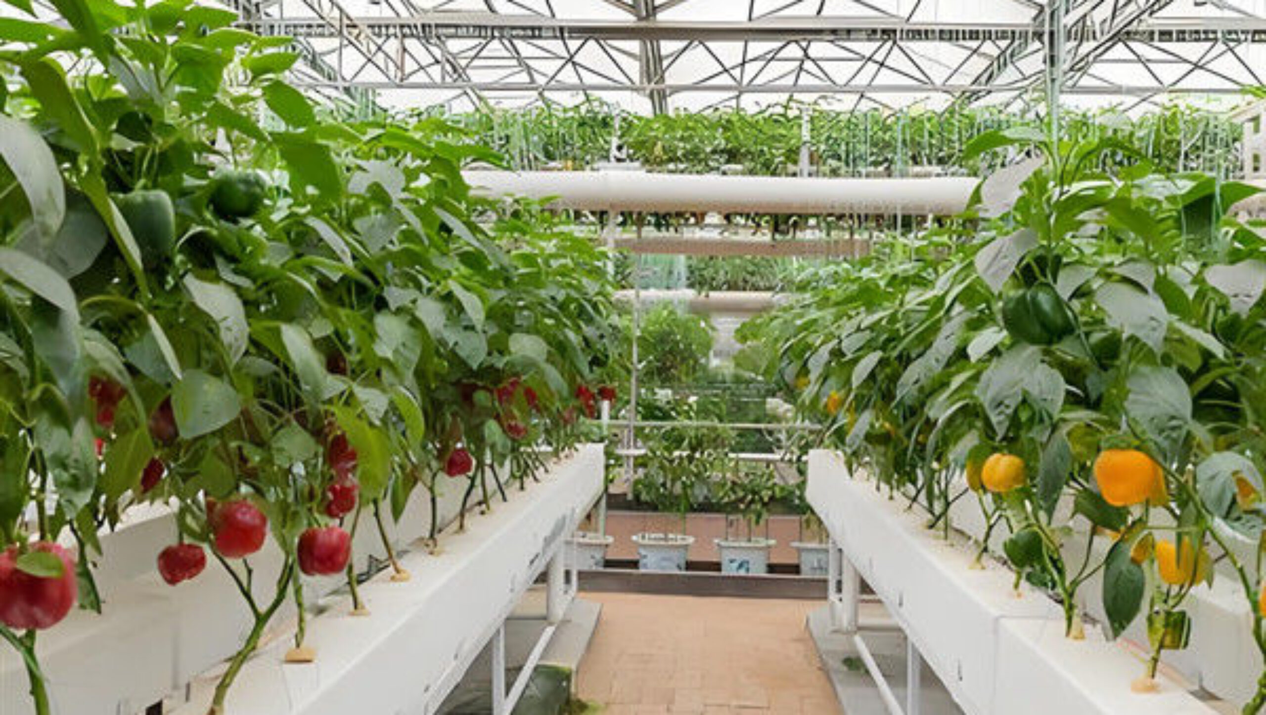 Vegetable Fruits Growing Farm Hydroponic Greenhouse Vertical / Horizontal NFT