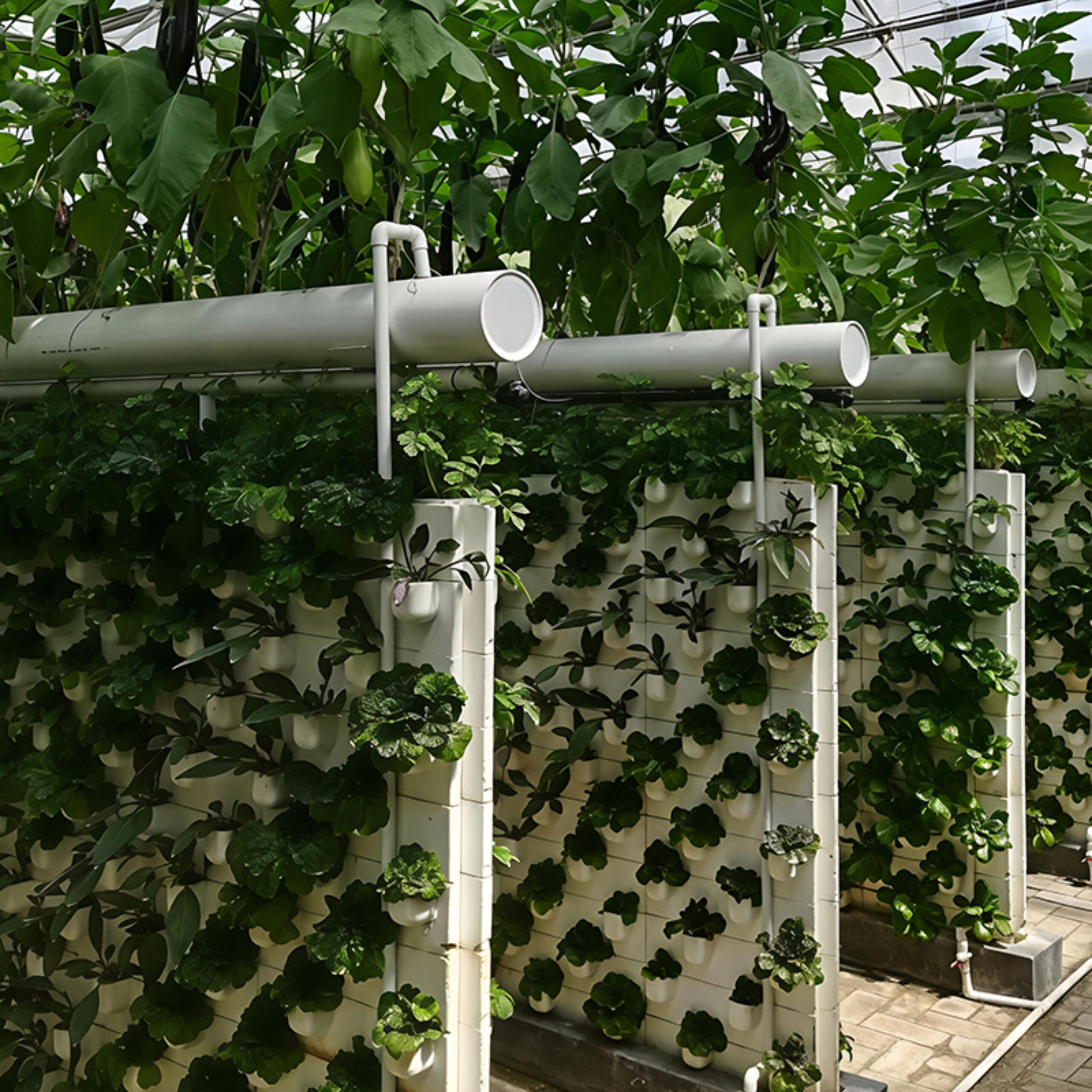 Vertical Hydroponic greenhouse is equipped with intelligent circulating liquid supply and layered
