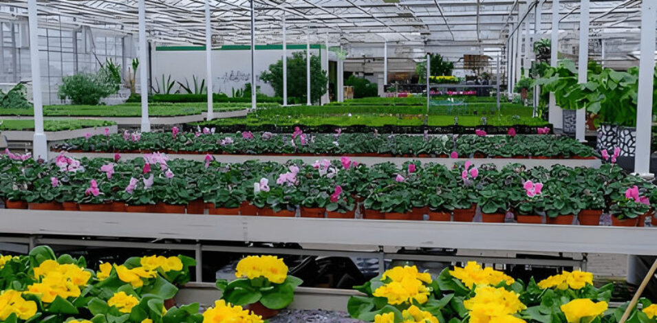 Waterproof Flower Greenhouse Multi Span Greenhouse With Strong Load Bearing